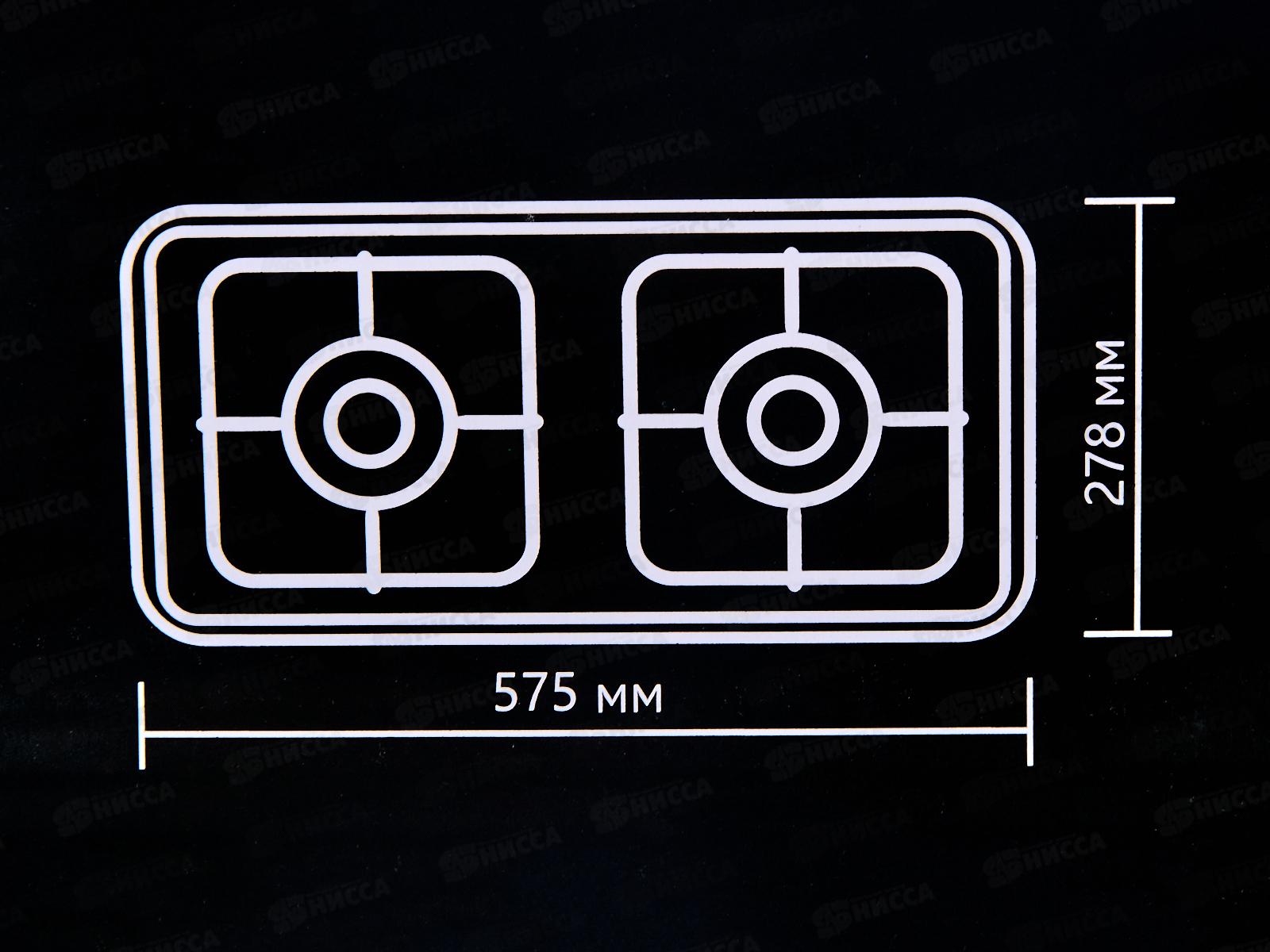 Плита газовая DO-2251B 2 конфорки Черная Добрыня