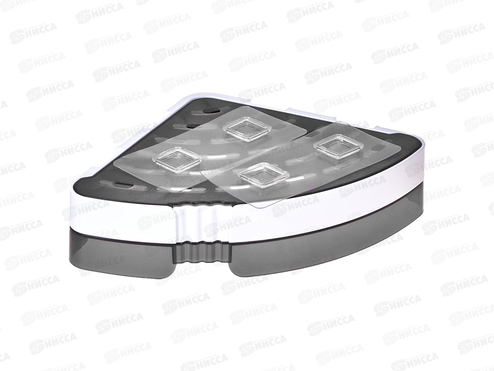 Полка д/ванной &quotУмничка&quot угловая Сер/белый MPU0156 *20 МП