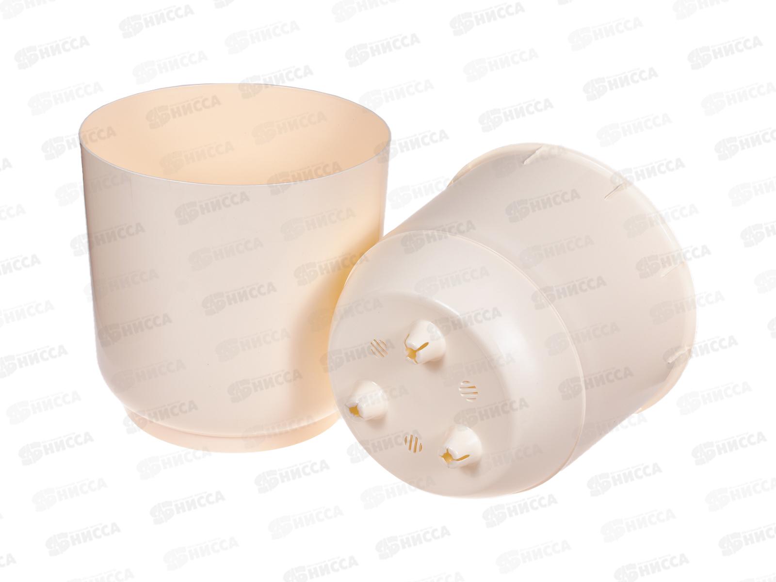 Горшок для цветов Дельта 6,4л Ванильный (с вкладкой)  *3