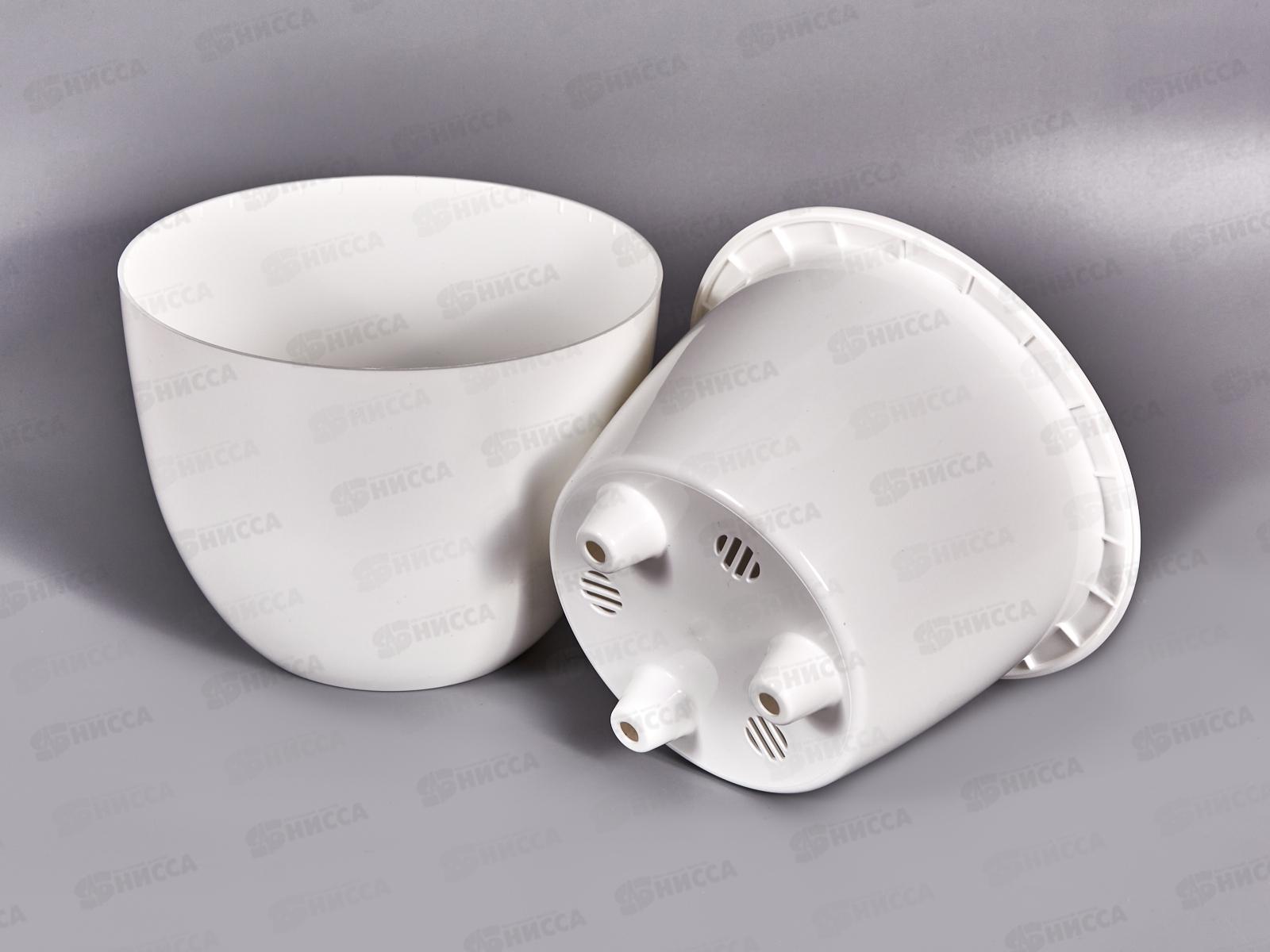 Горшок для цветов Орфей белый 2,3л  (с вкладкой)  *5