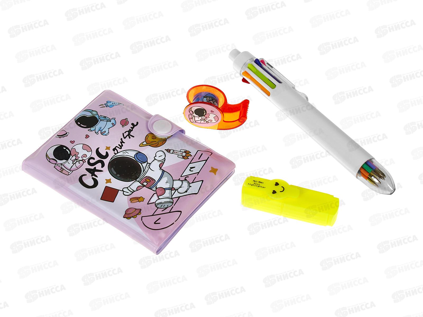 Набор подар. Basir Космос (блокнот+ручка+маркер+скотч) МС-7266