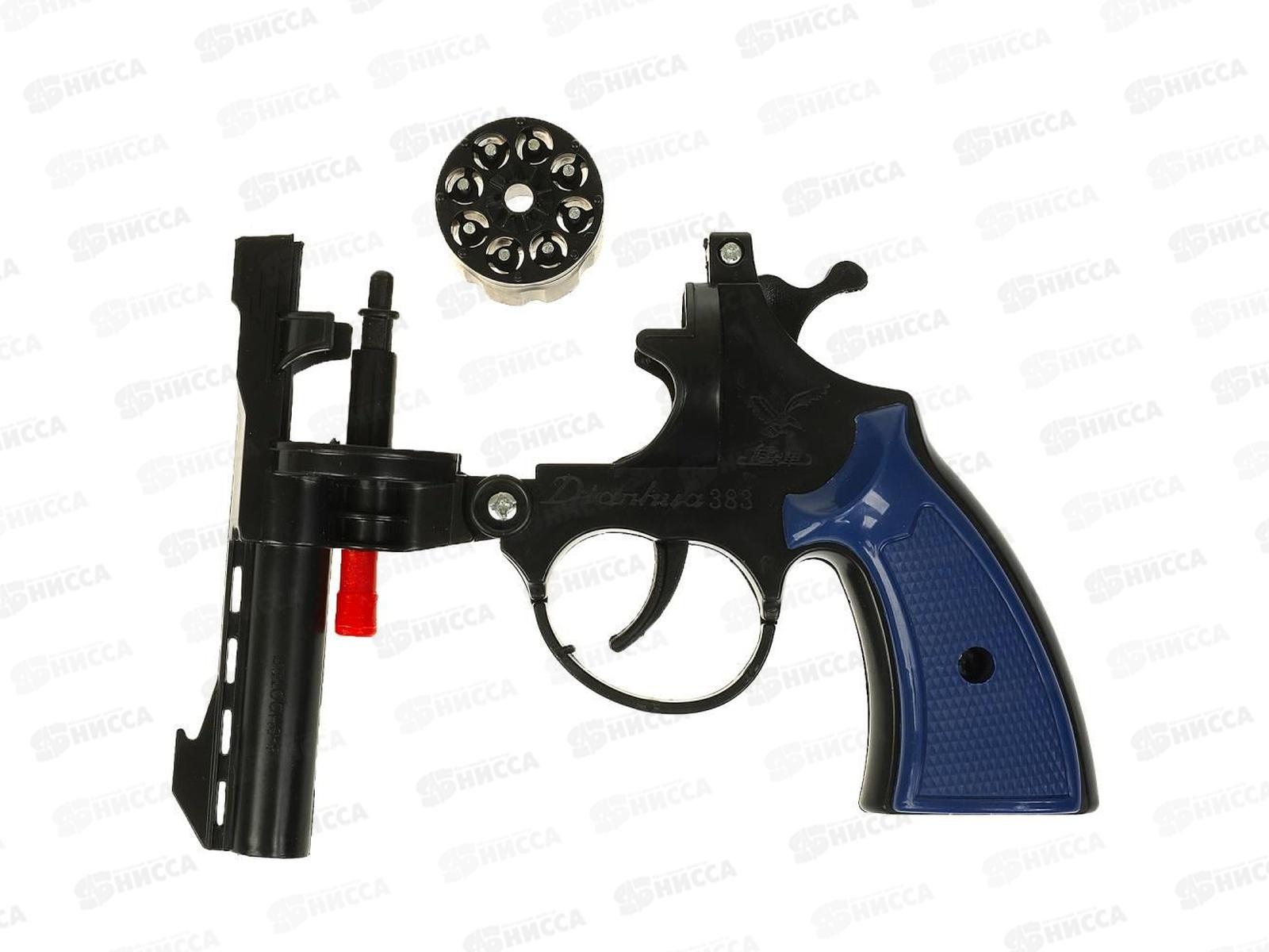 Револьвер для стрельбы пистонами 8 зарядов, 201310028-R блистер