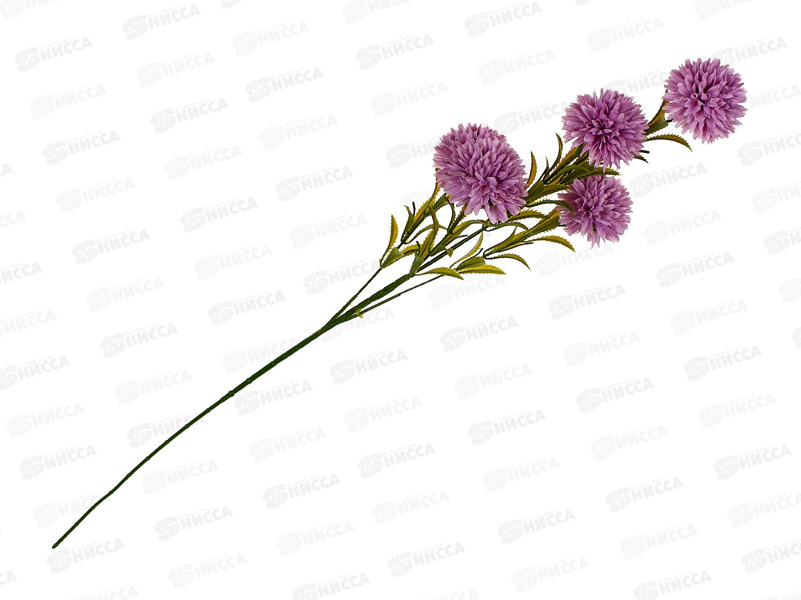 Цветы искусственные 80см Хризантема помпон сиреневый 10104956