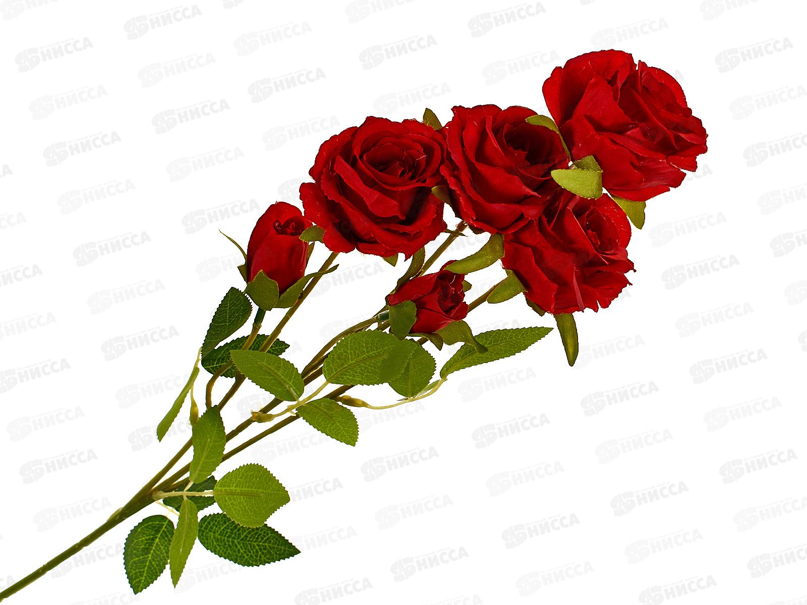 Цветы искусственные Роза Глория Дей красный 7441965