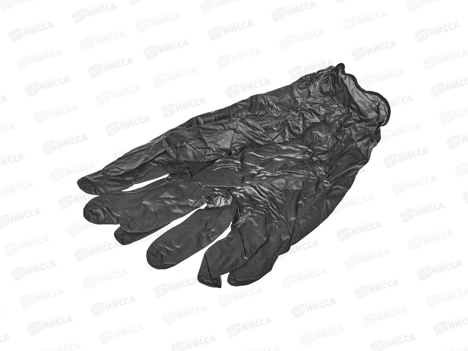 Перчатки нитриловые SFM SUPERSOFT L нестерильные, неопудренные,текстур черные *100