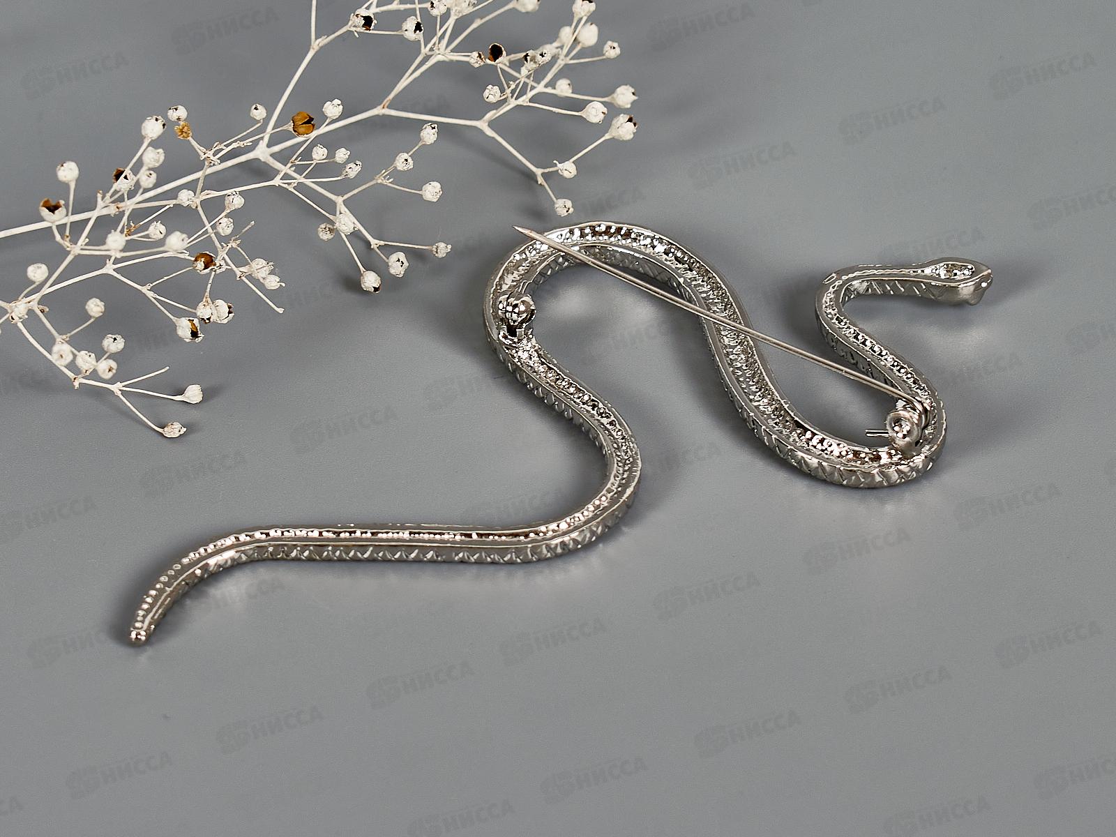 Брошь &quotЗмейка&quot п/золото, п/серебро №1132