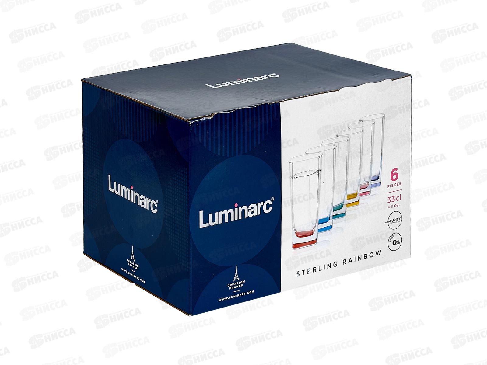 Набор стаканов STERLING RAINBOW 330мл высокие N0779