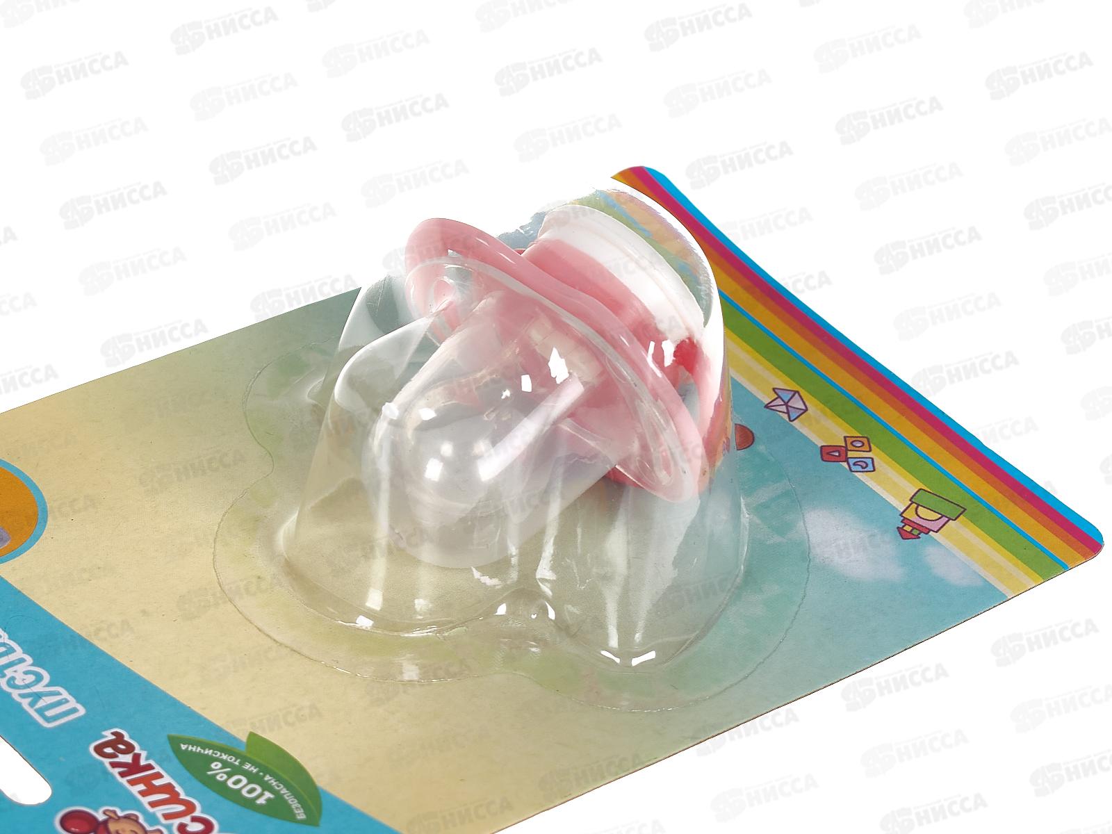 Пустышка силиконовая с кольцом круглая 6-18 арт 405-1