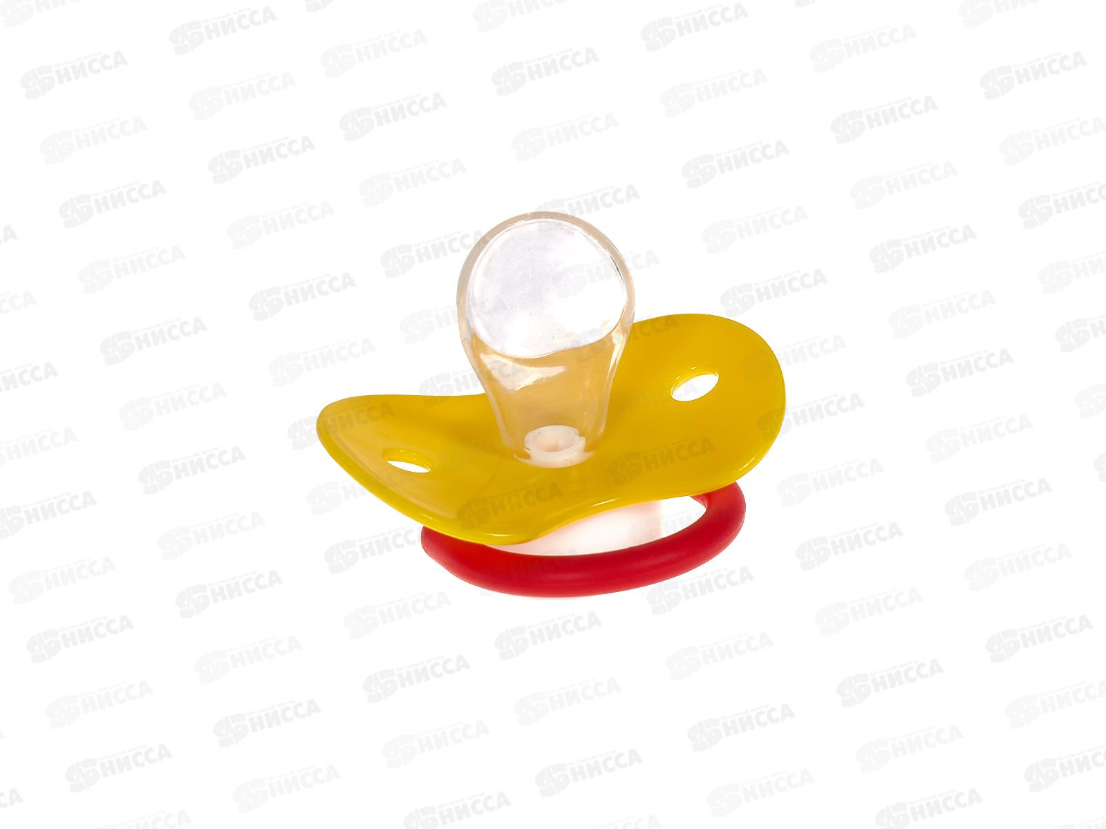 Пустышка силиконовая  с кольцом с прикусом 6-18 арт 405-а