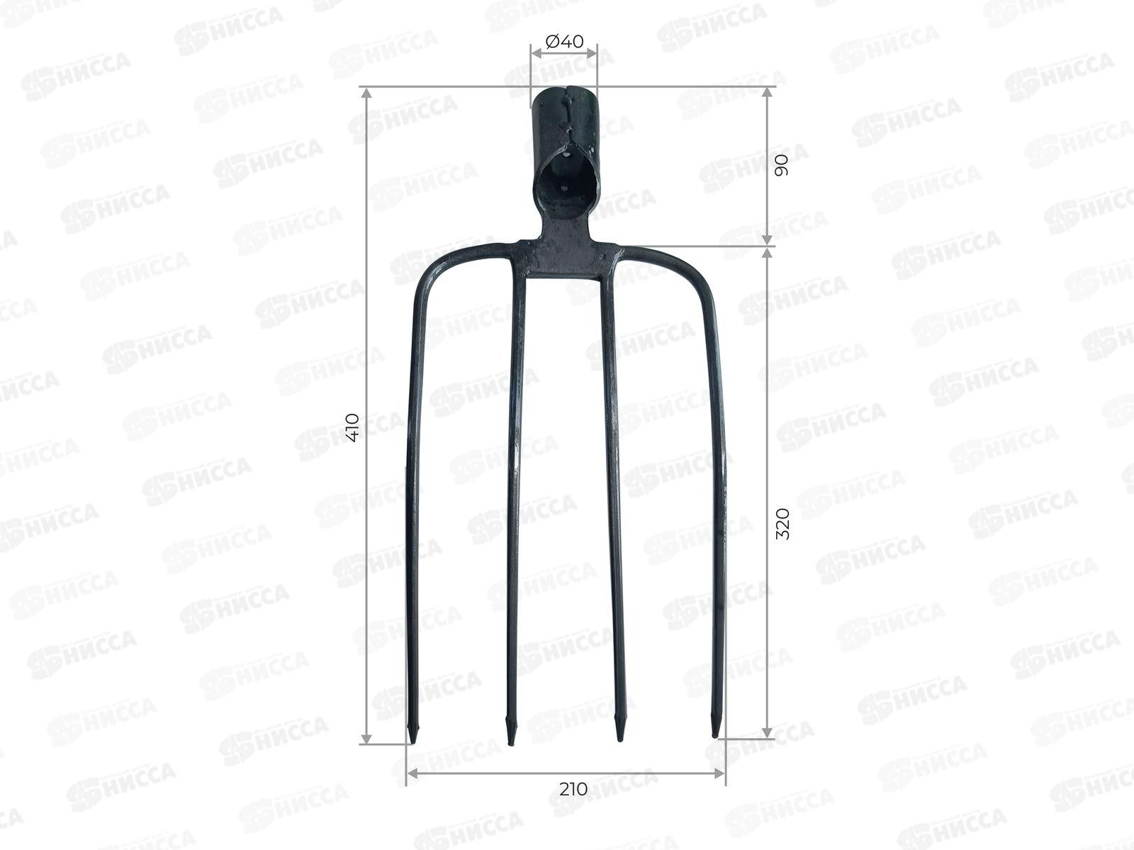 Вилы садово-огородные 4-х рогие из рельсовой стали, F102-4T *20