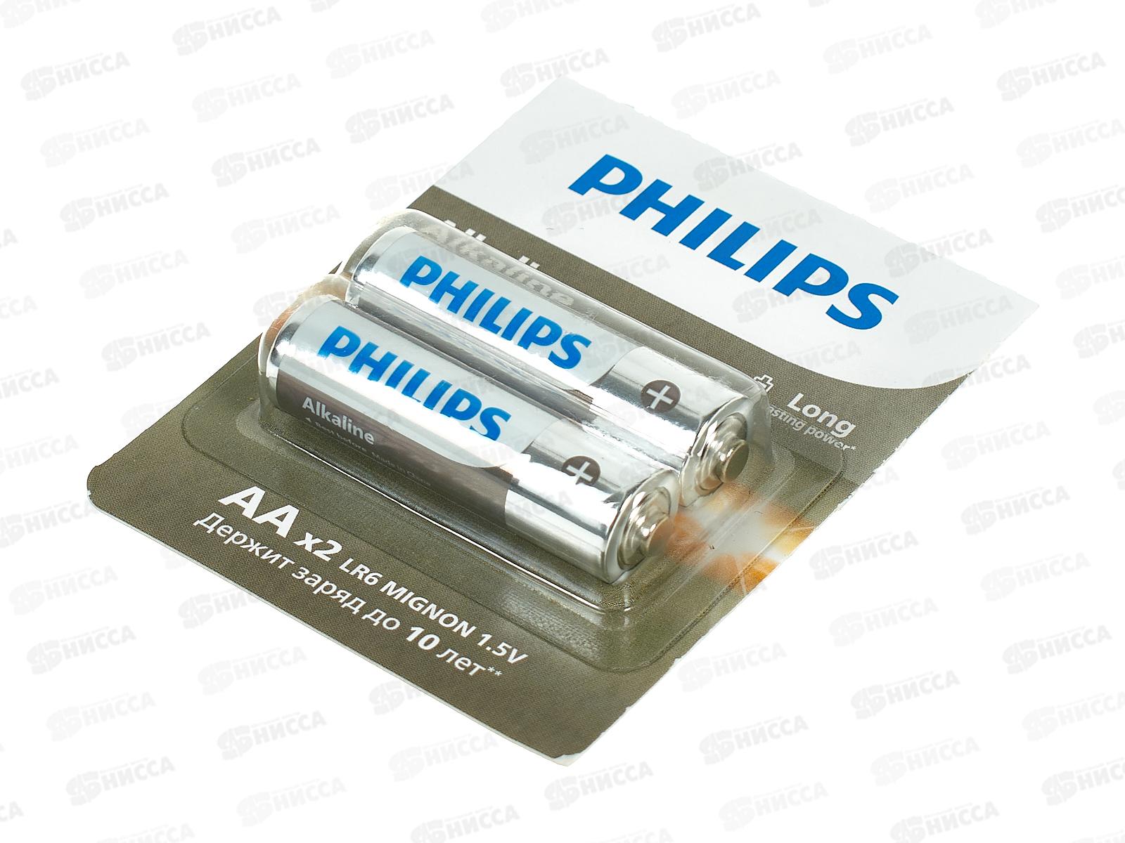 Батарейка ФИЛИПС LR6 A12S/51 алкалиновые (2*6шт)  *12/72/216