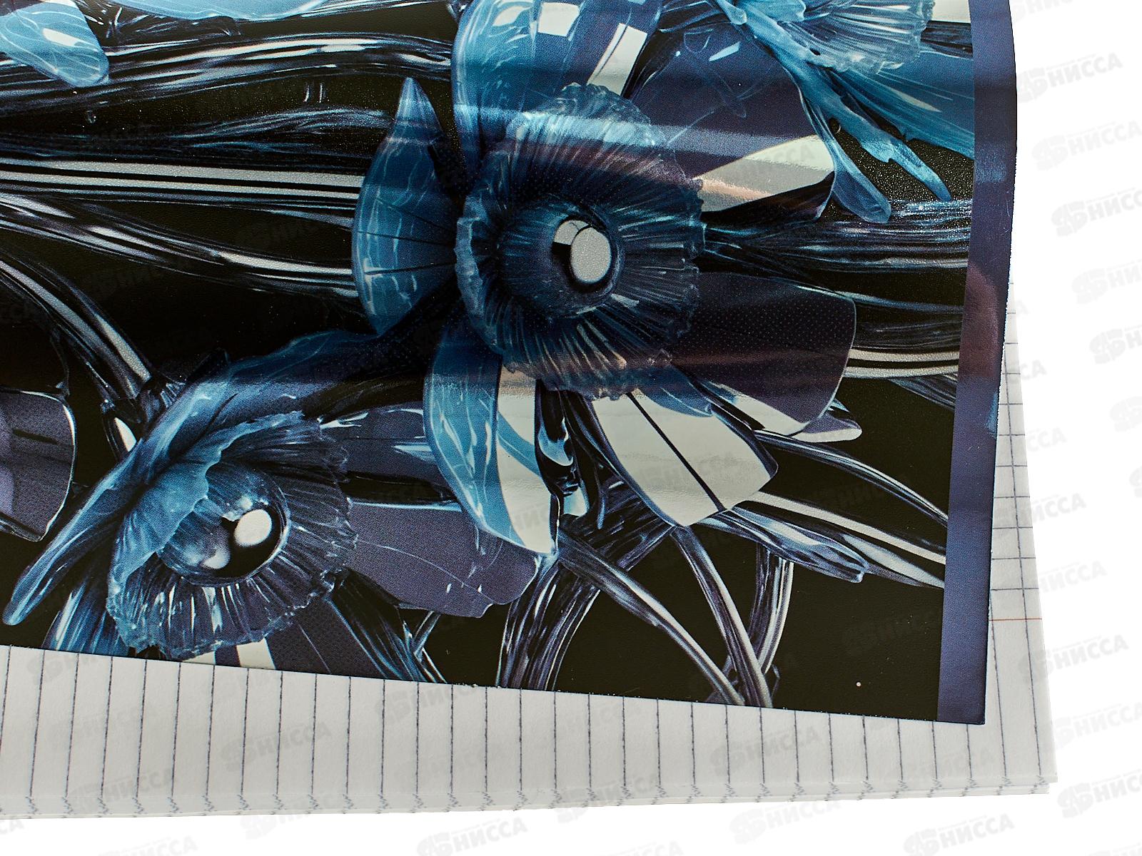 Тетрадь 48л кл. ЭКСМ Металлические цветы ТКГ2Л489301 *100