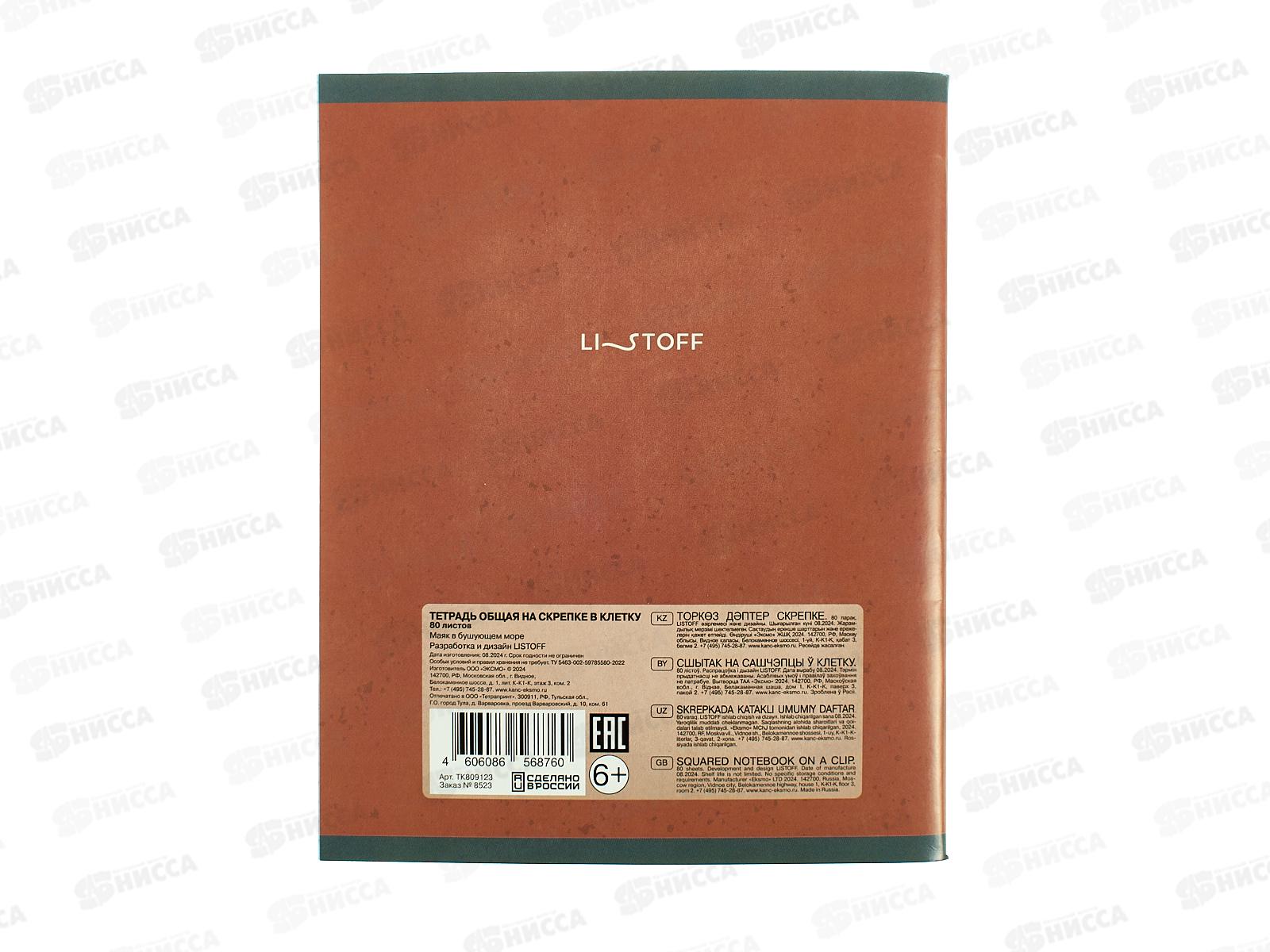 Тетрадь 80л кл. ЭКСМ Маяк в бушующем море, 5 видов ТК809123 *60