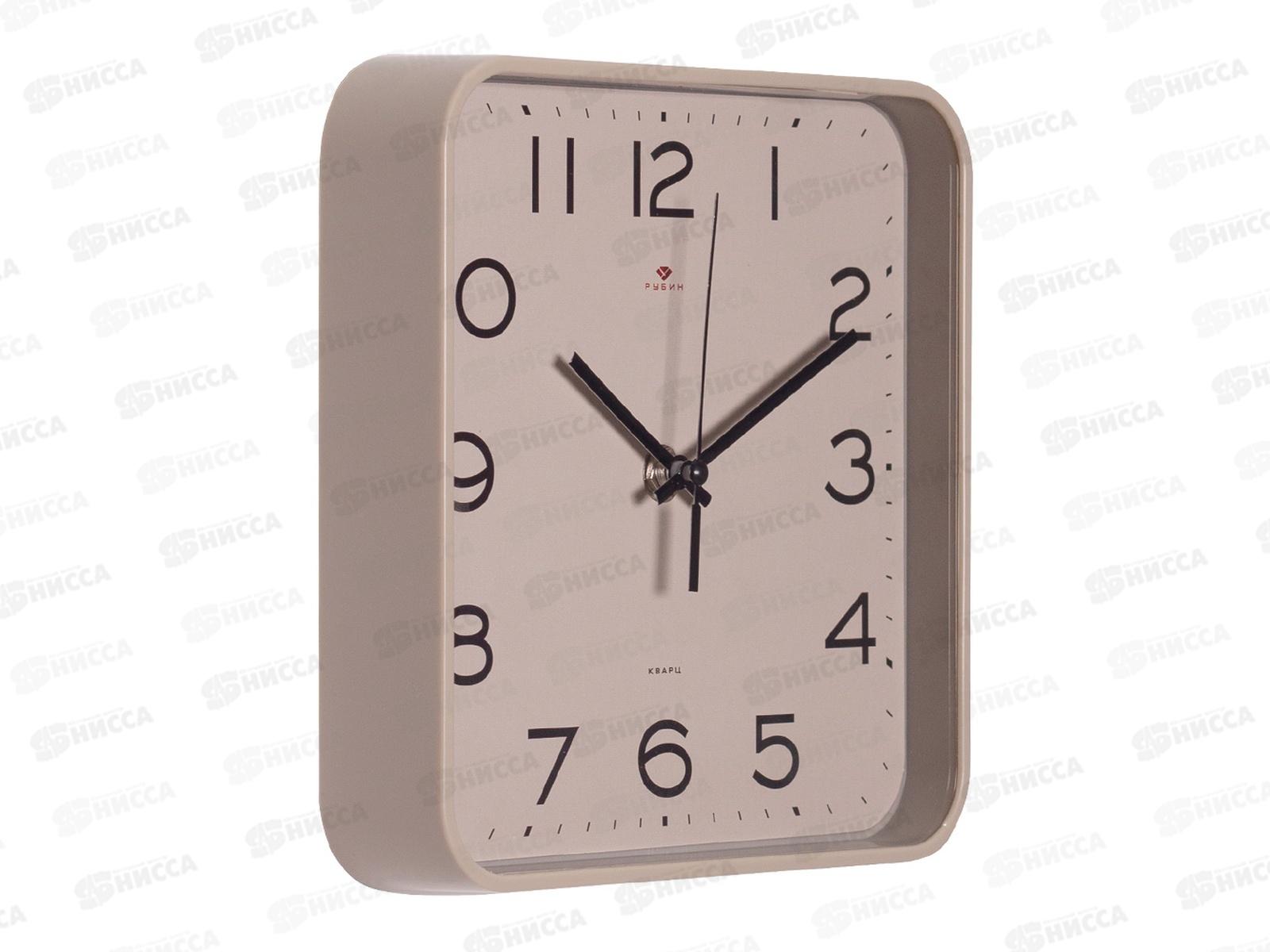 Часы &quot21 Век&quot 1918-009 квадрат 19*19см , беж, &quotКлассика&quot Рубин