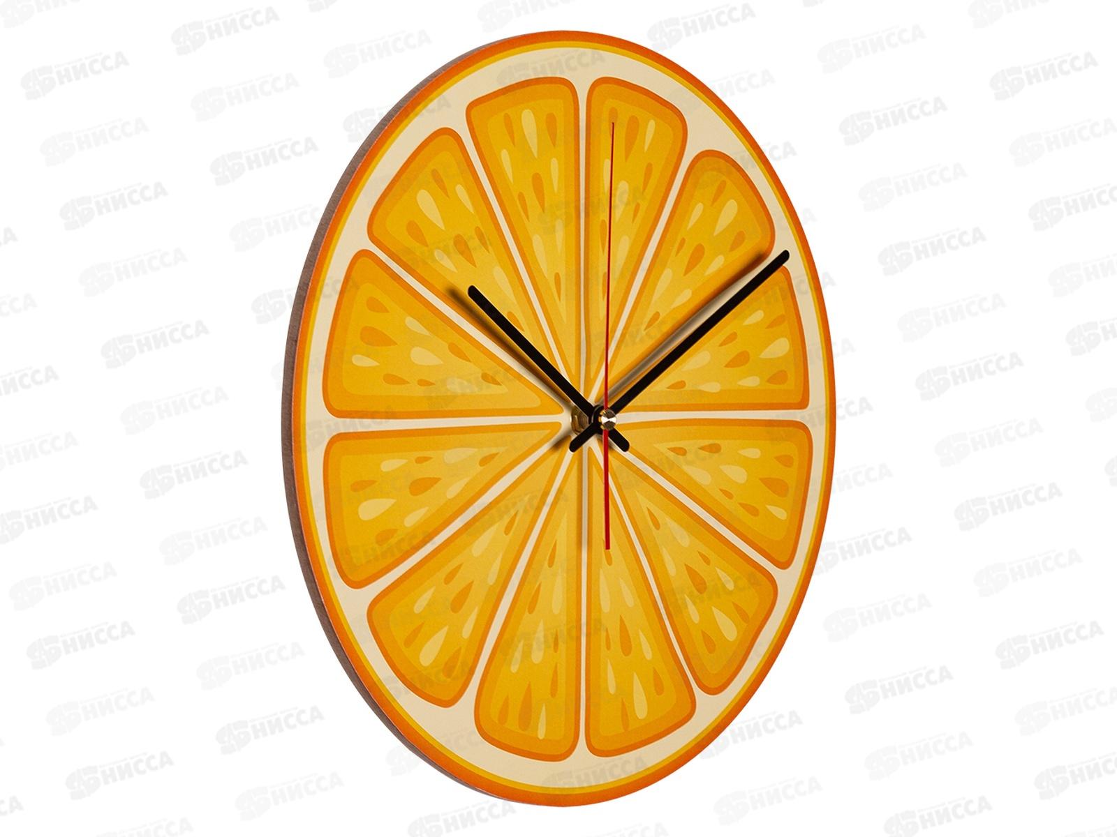 Часы настенные &quot21 Век&quot 3009-001 круглые d=30 см, &quotАпельсин&quot, Рубин