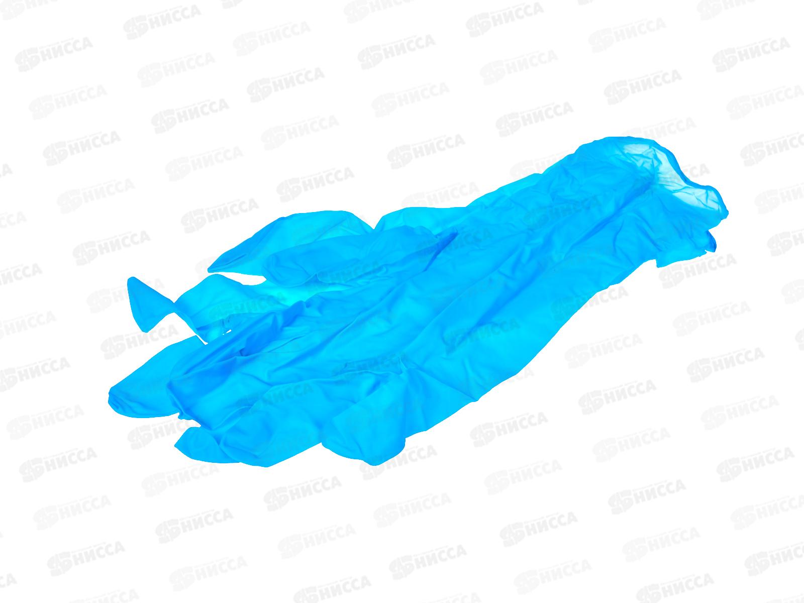 Перчатки нитриловые усиленные+ голубые MAN005L р.L  *25