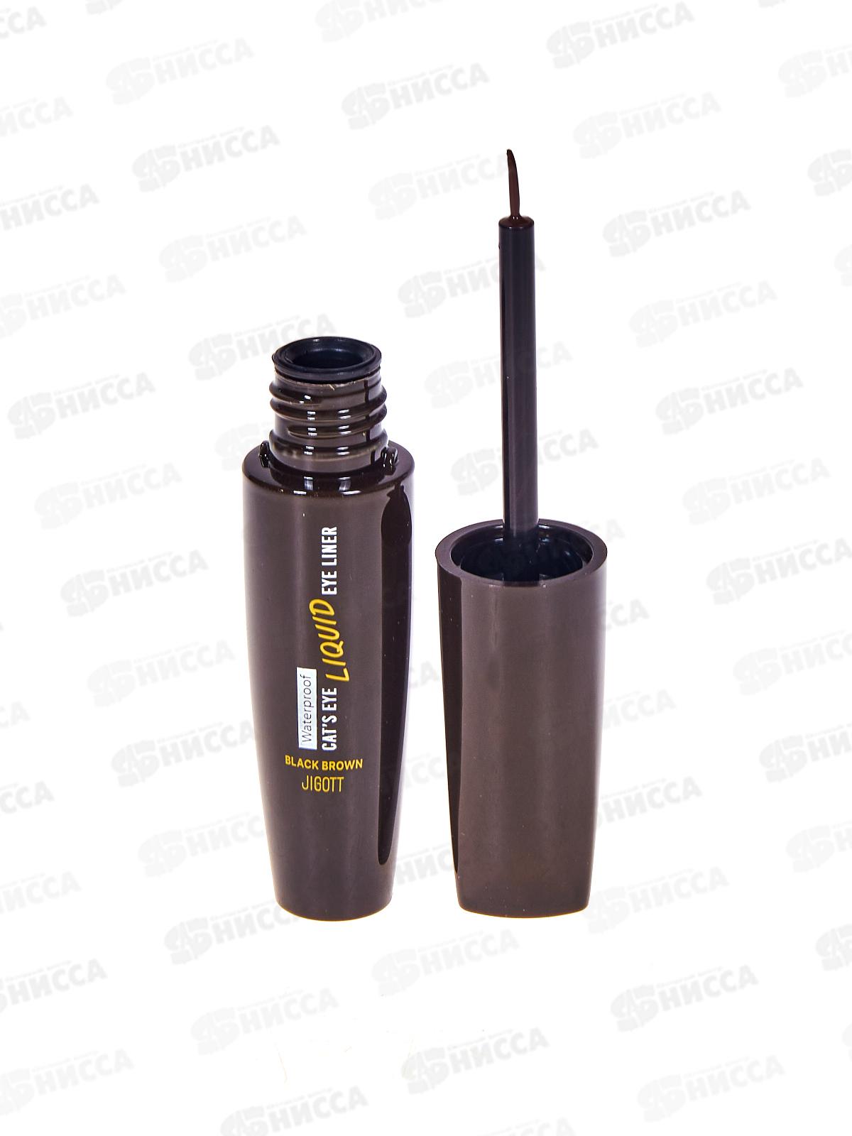 JIGOTT Подводка-лайнер д/глаз Cats Eye темн-коричневая 9гр