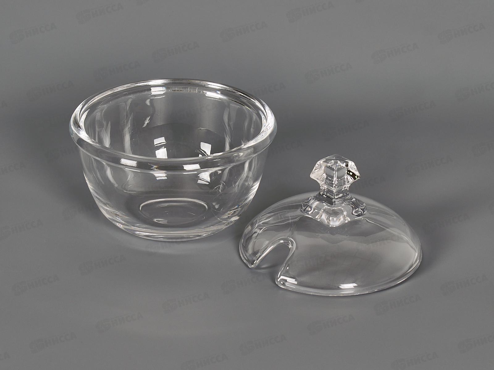 Сахарница с крышкой 12х12см (стеклянная) 9950206  *12