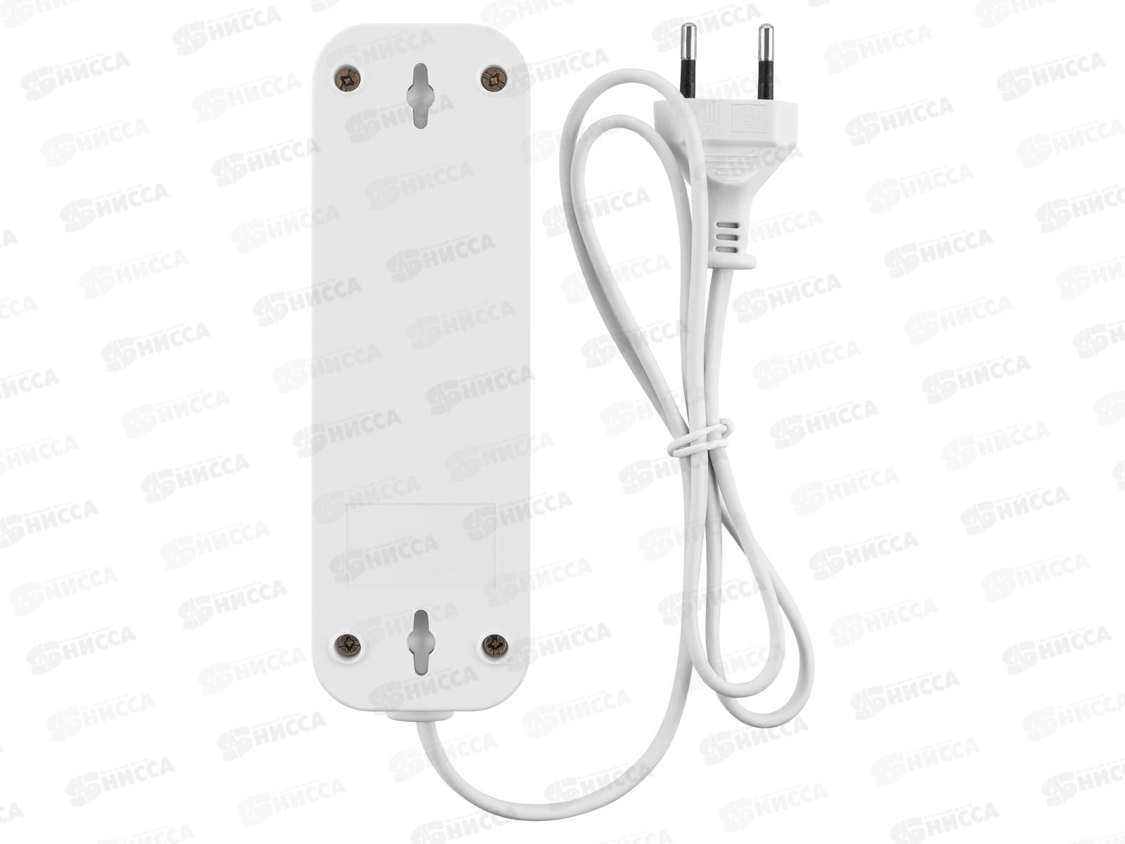 Удлинитель 3 гнезда, 3метра, без заземления,, 10А, 2300Вт, белый, Народный, 1311 *52