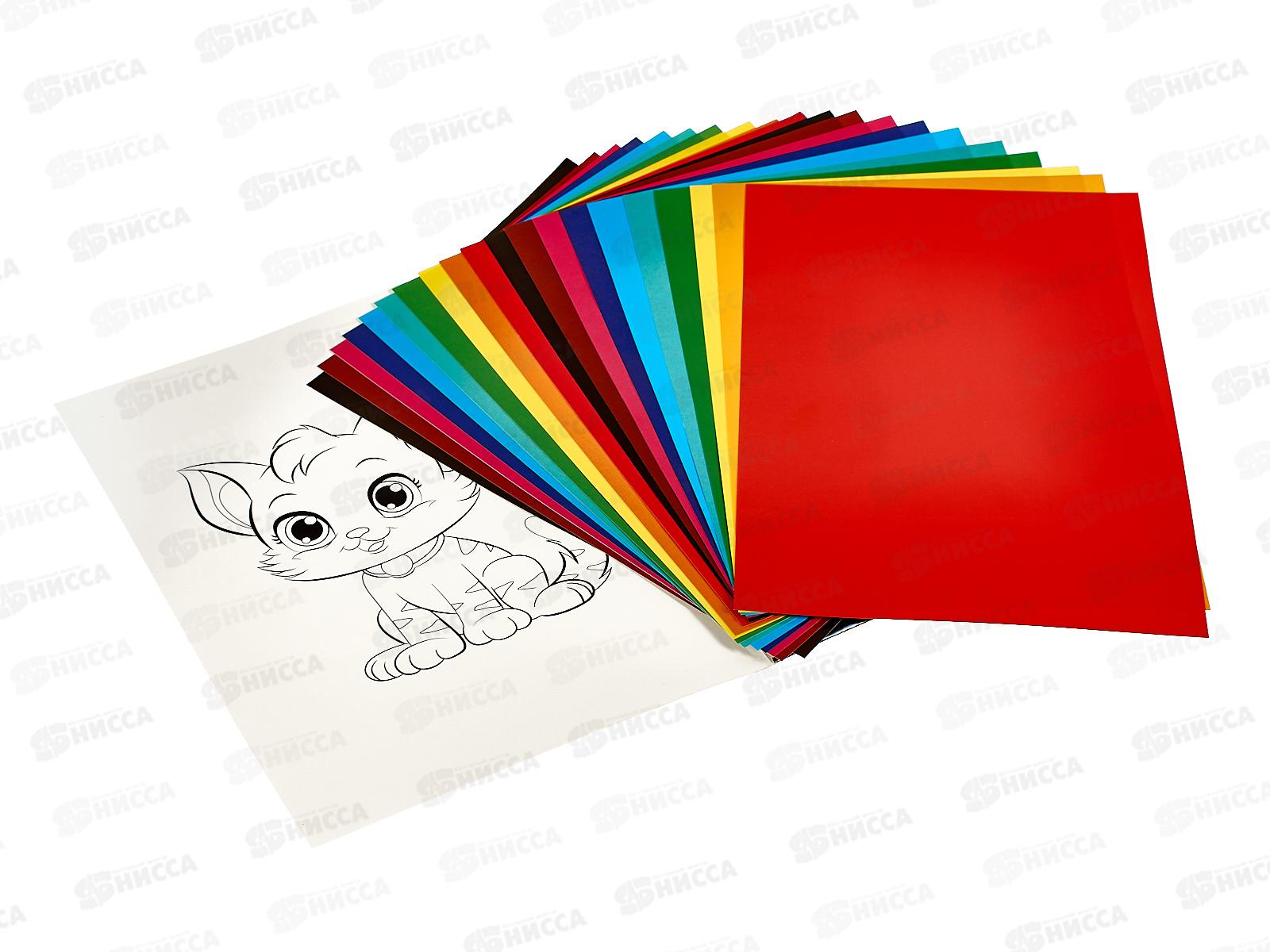 Цв.карт.+бум. Hatber А4 20л10цв+10цв,Пушистые друзья 31111*20