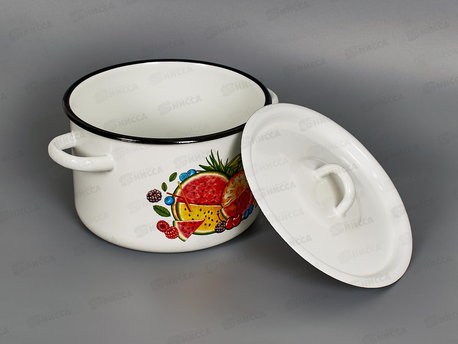 Кастрюля 3,0л эмалированная с рисунком 01-1612/4 Арбуз *4