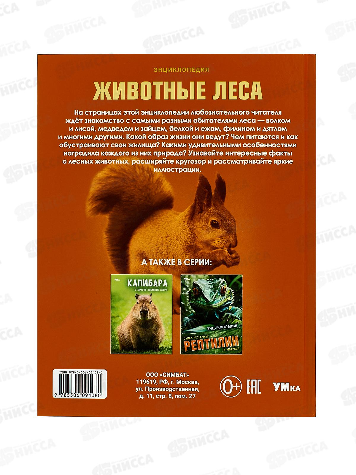 Энциклопедия 09108-0 Умка: Животные леса, 197х255мм, 48стр. *15