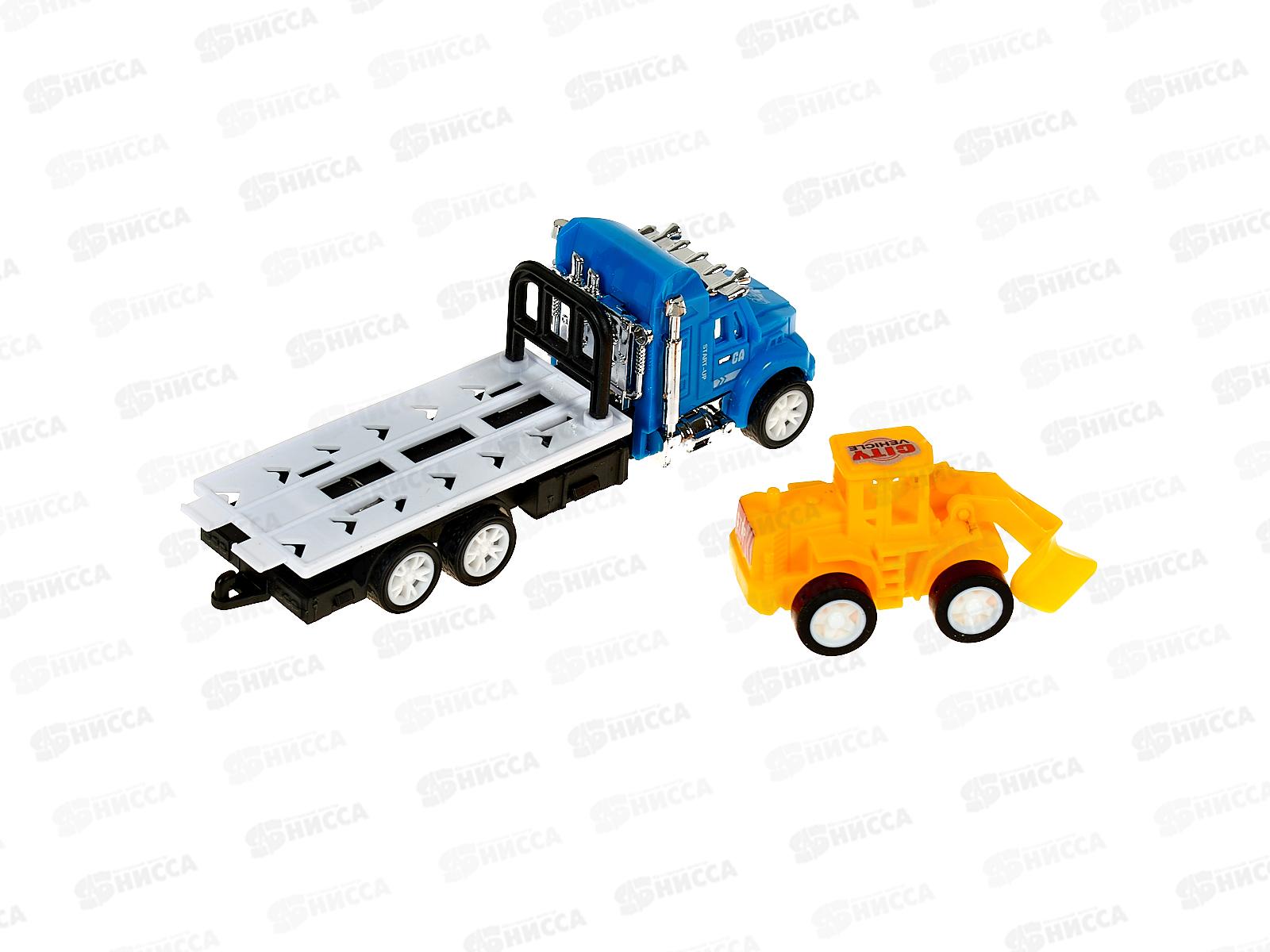 Трейлер инерционный с бульдозером, цвет в ассортименте, 997-1, А1187904W