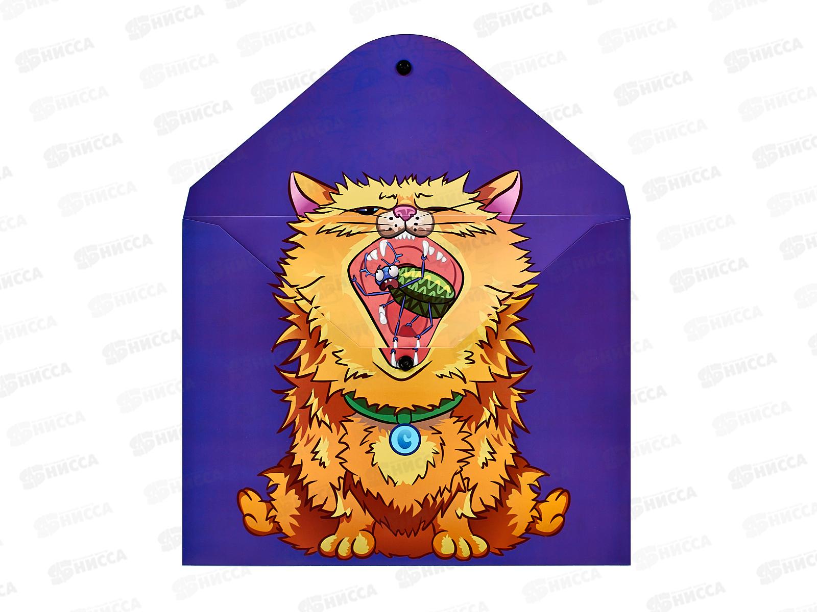 Папка с кноп. Centrum А4 Сердитый кот,75700 *10