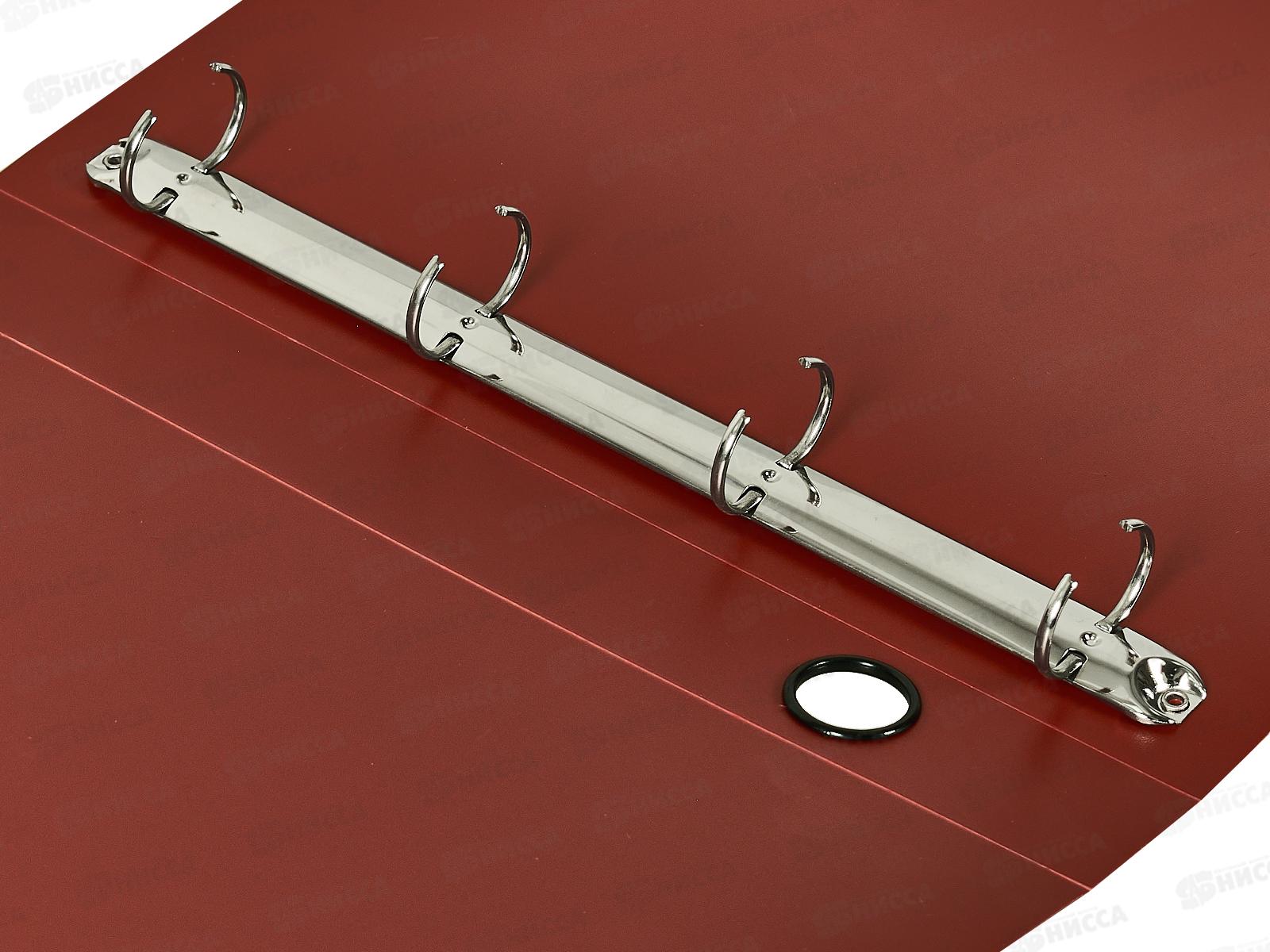 Папка на 4-х кол. 40мм А4 Informat 700мкм. красн.пластик. NP5675R *10