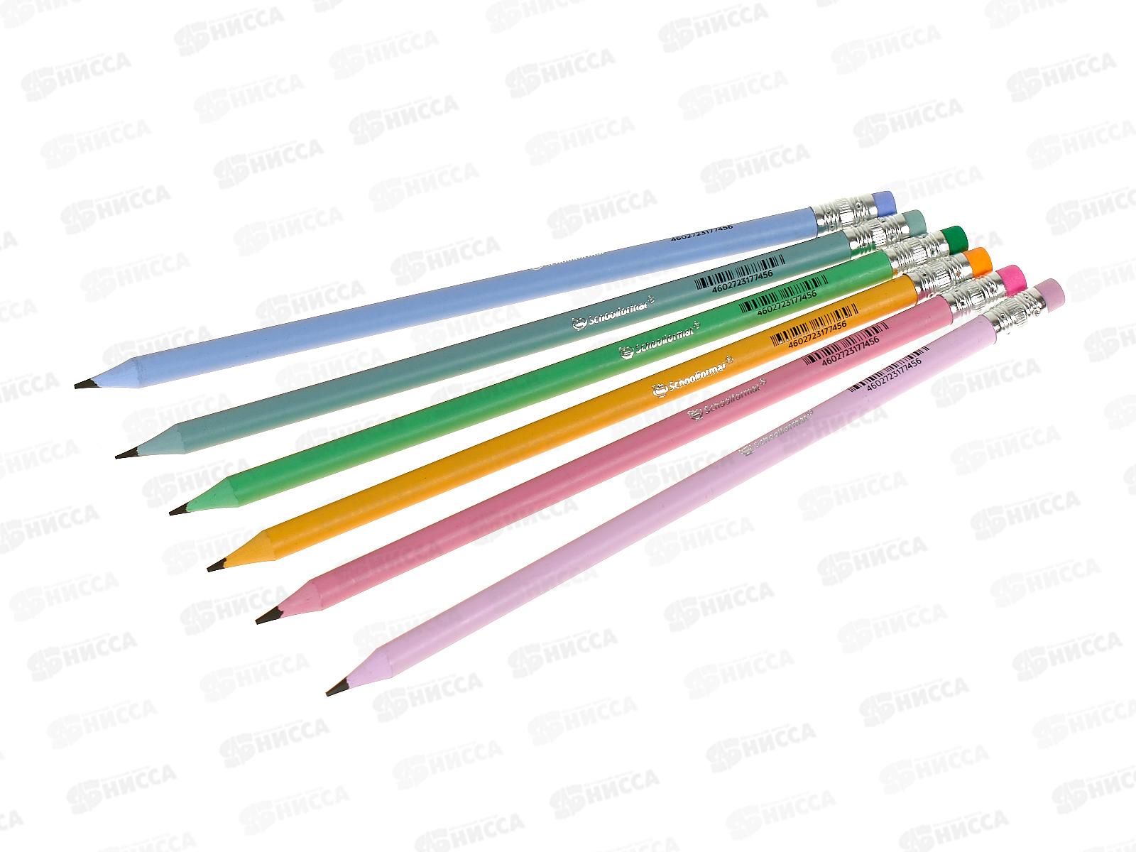 Карандаш ч/г с ласт. schoolФОРМАТ Градиент HB 6шт. пласт. КЧ-ГД-НВМ *1/24