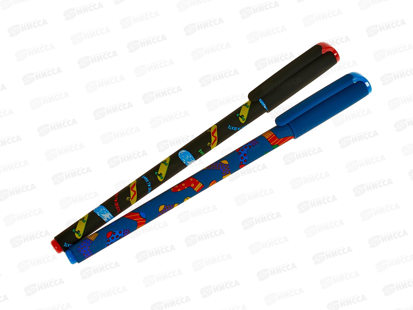 Ручка мас. Lorex Kids let's skate 0,5мм, синий slim soft LXKOPSS-LS