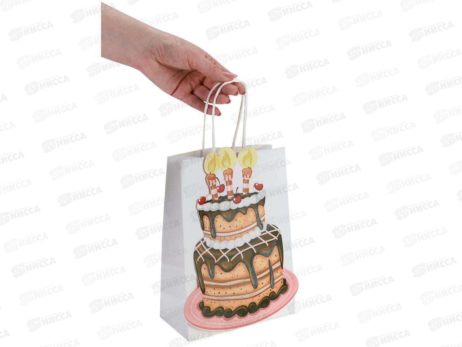 Пакет подарочный MI 18х23х10см Волшебный торт, ППК-2610  *12