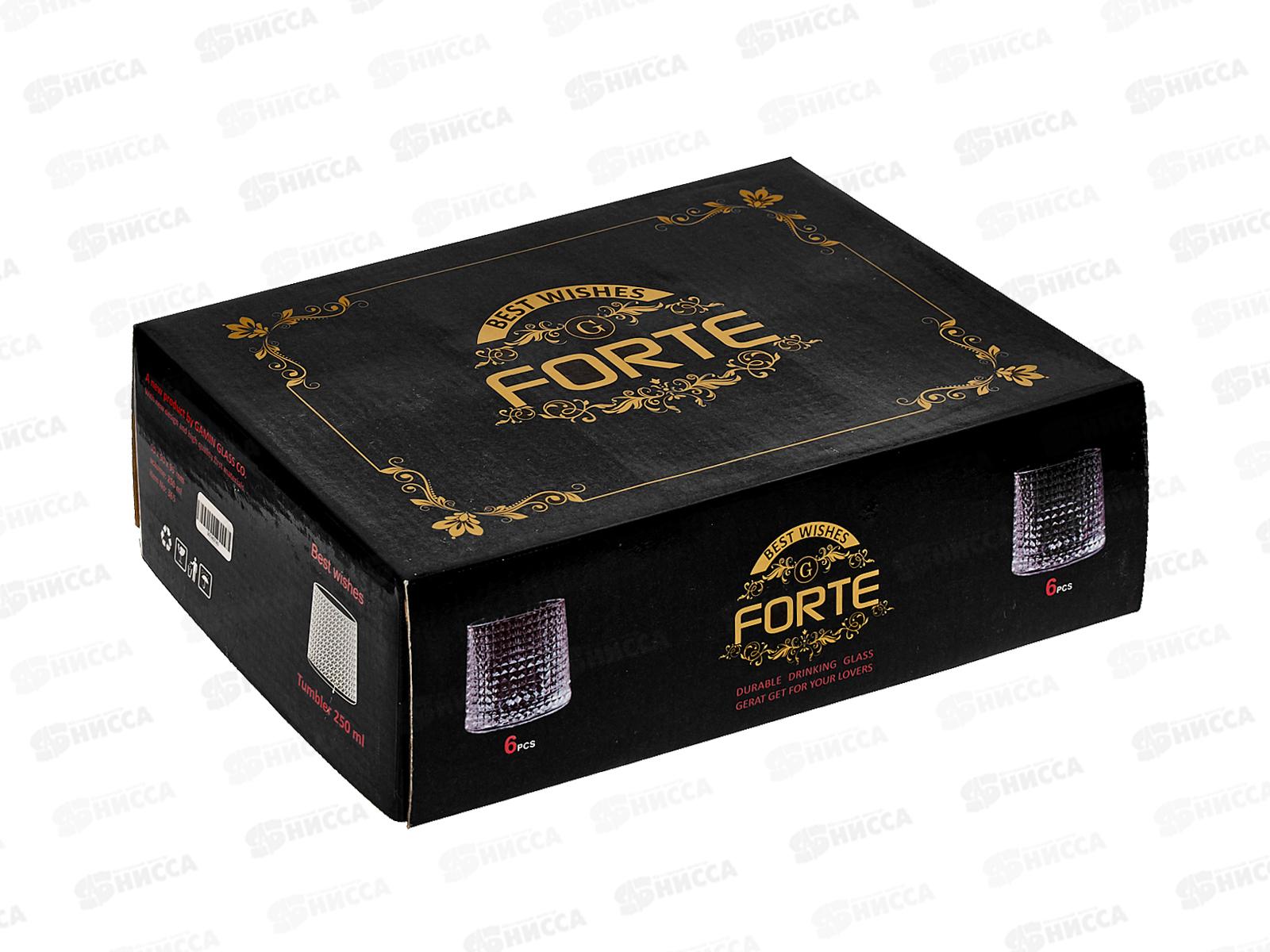 Набор стаканов 6шт FORTE, емк. 250мл, 740/30140740