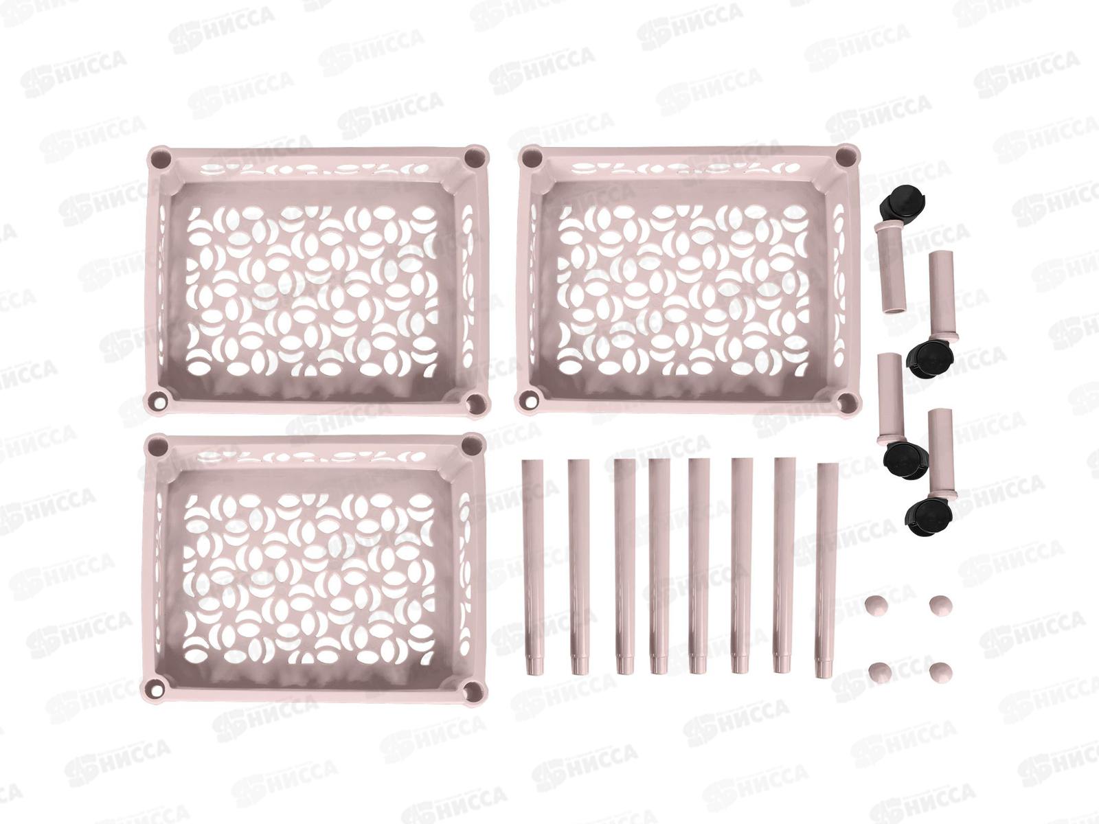 Этажерка  3-х секц. Keeplex на колесиках KL282812026