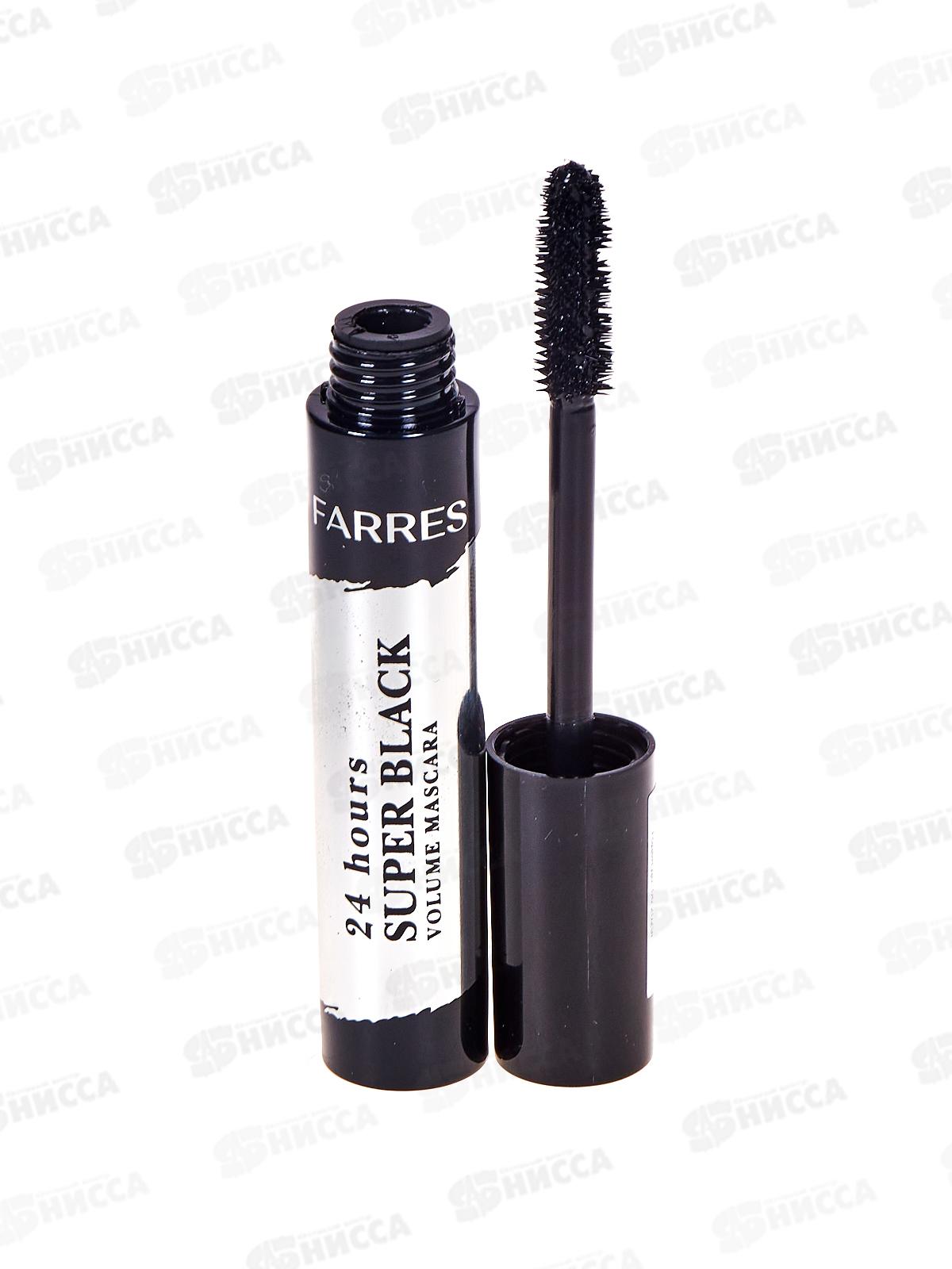 Farres Тушь для ресниц 6052 Водостойкая черная Super Черная *12