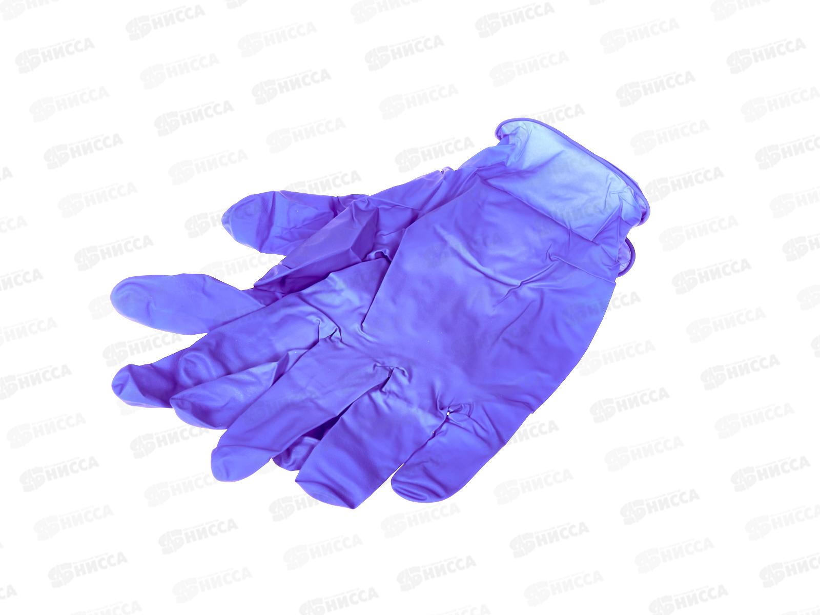 Перчатки нитриловые SFM EXTRA GRIP M н/стер, н/опудр,текст син*50