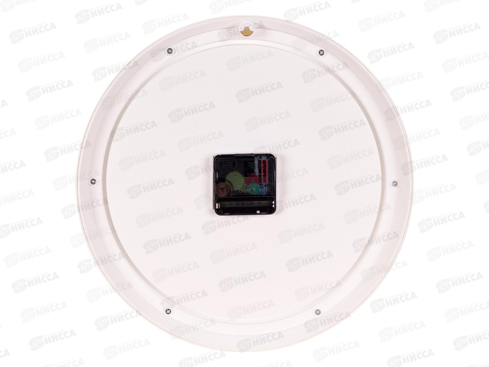 Часы настенные &quot21 Век&quot 3024-145(10) Текстура дерева  d-30cм Рубин