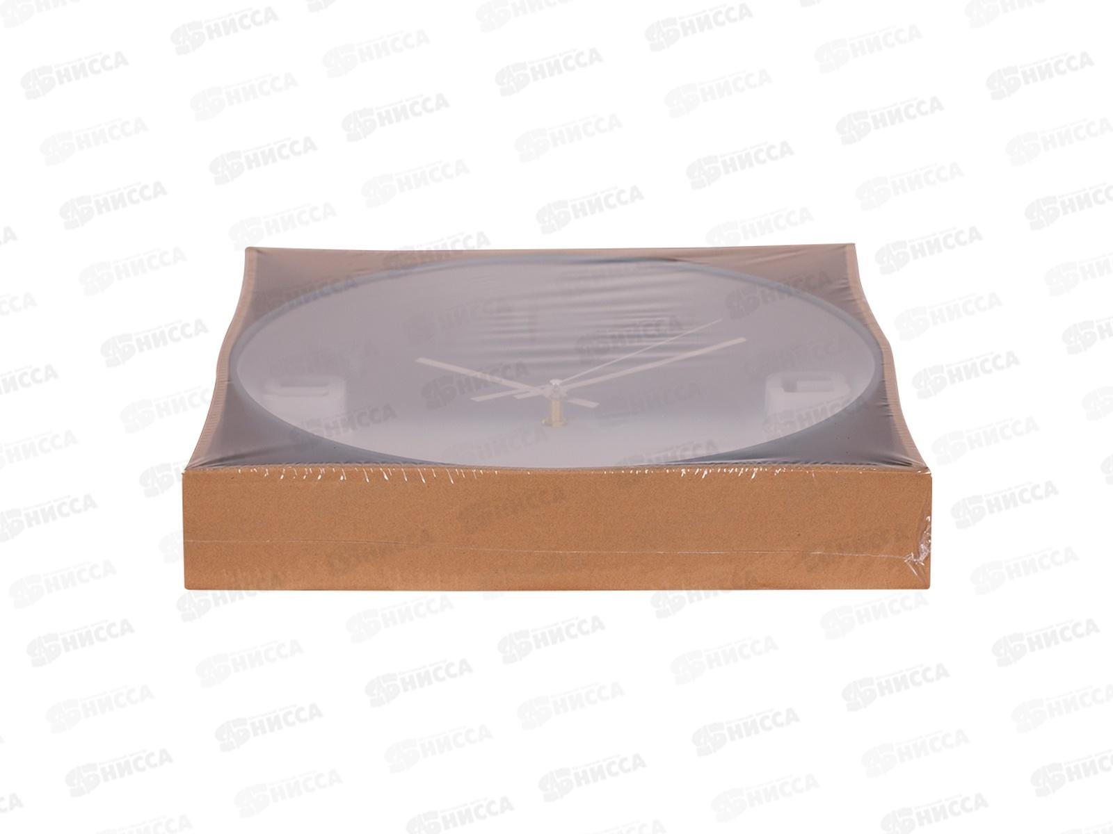 Часы настенные &quot21 Век&quot 3303-001(10)  d=33,5 см, &quotКлассика&quotсин+бел, Рубин