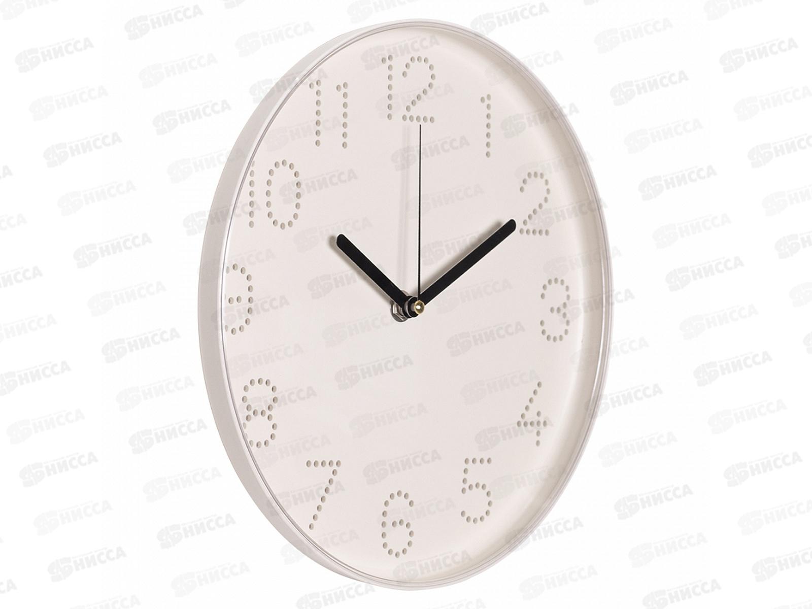 Часы настенные &quot21 Век&quot 2520-001 &quotКлассика&quot  Рубин d-25см корпус белый