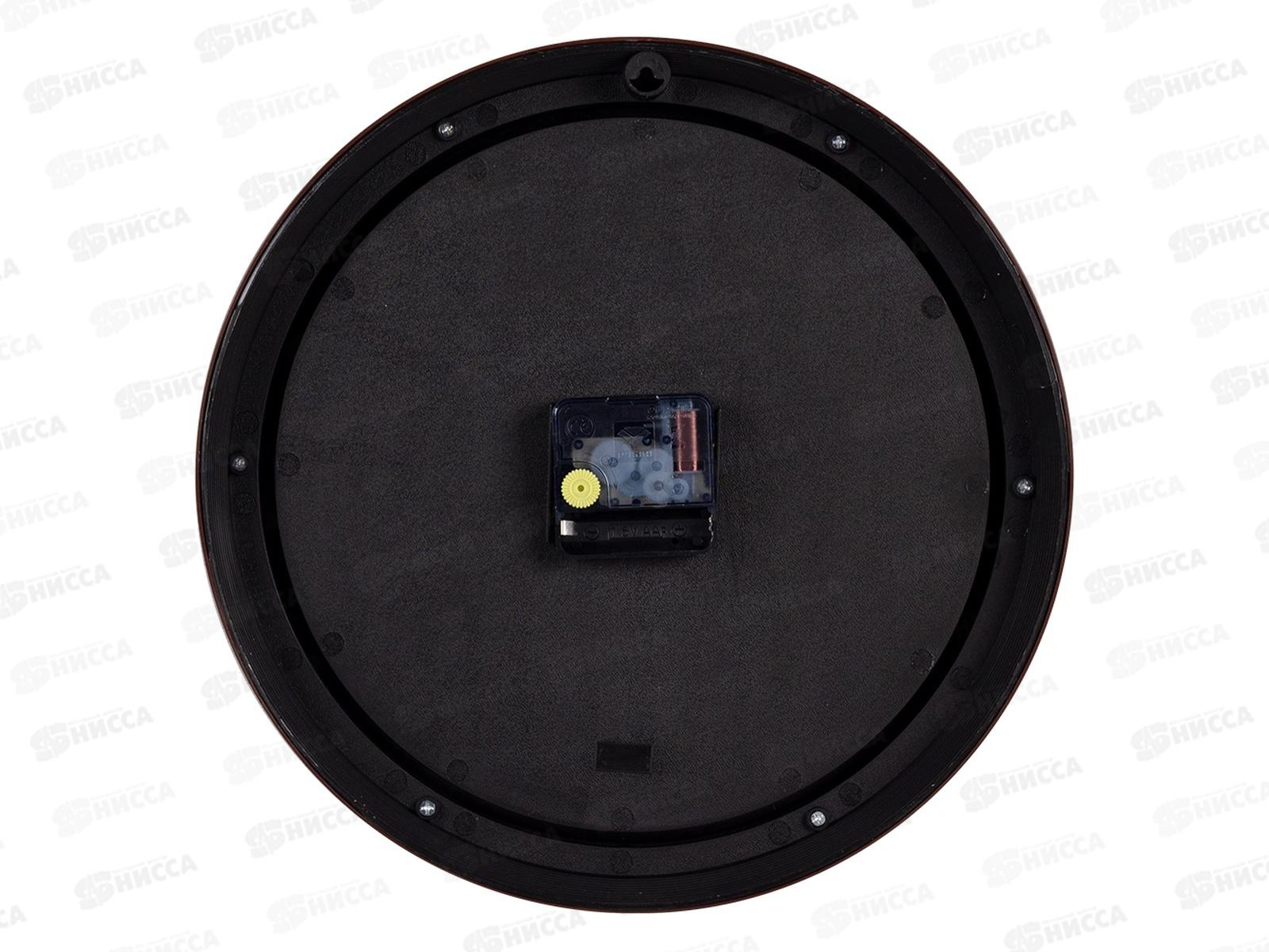 Часы настенные &quot21 Век&quot 3024-142(10) Текстура дерева  d-30cм коричневая Рубин