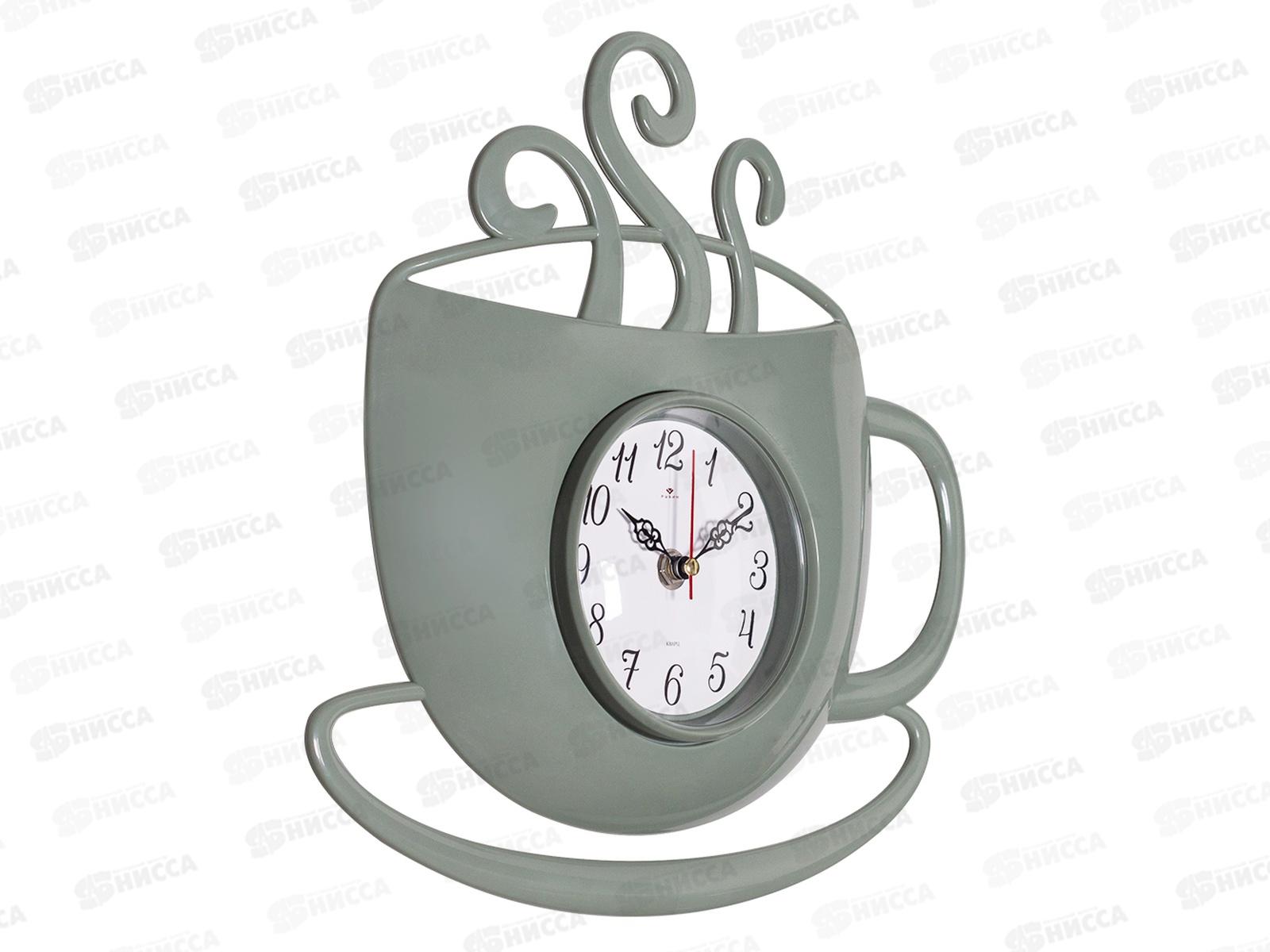 Часы настенные &quot21 Век&quot 3432-006 чашка с дымком Классика оливковый Рубин