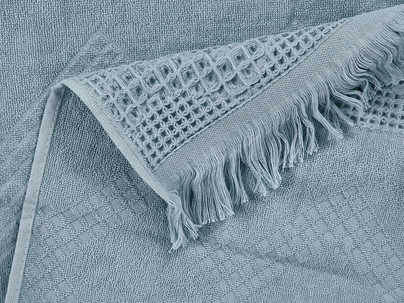 Полотенце махровое 30*60 LuxoR Криспи серо-голубой