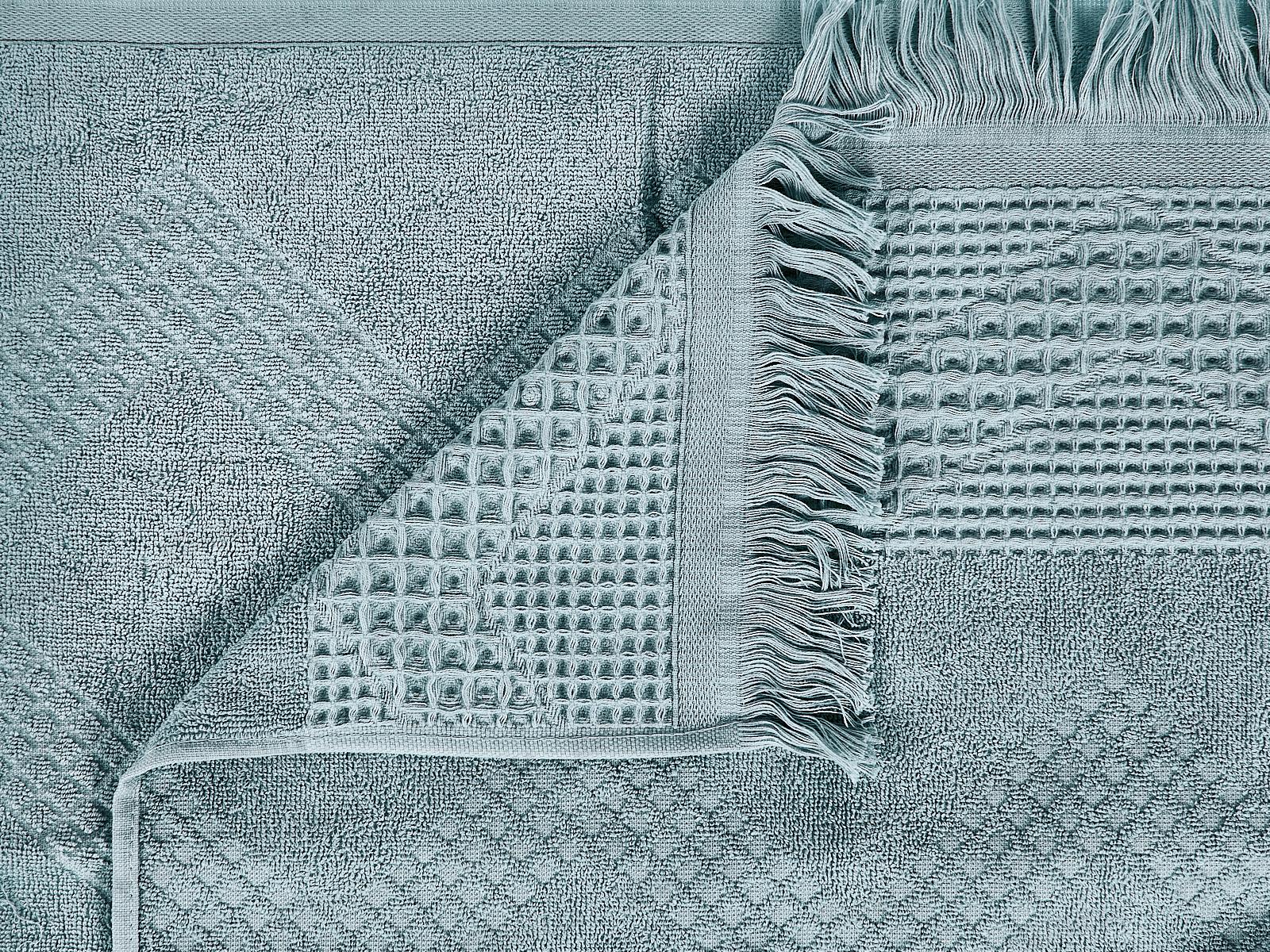 Полотенце махровое 50*90 LuxoR Криспи серо-голубой