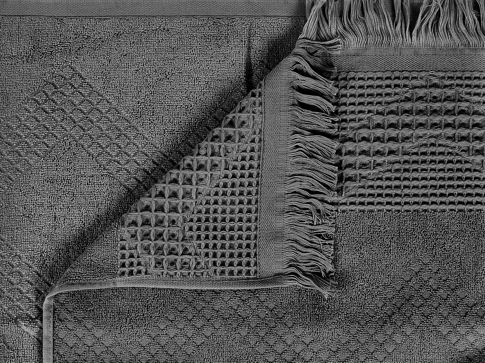 Полотенце махровое 50*90 LuxoR Криспи темно-серый