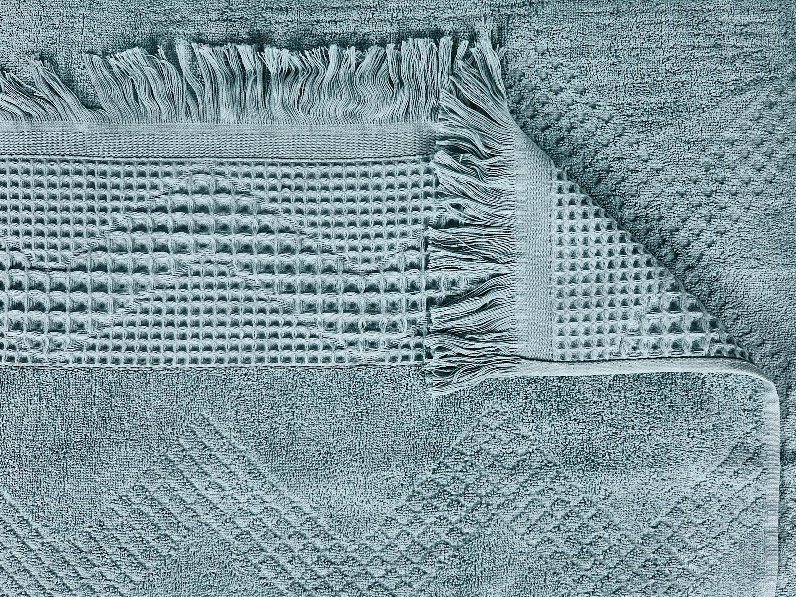 Полотенце махровое 70*130 LuxoR Криспи серо-голубой