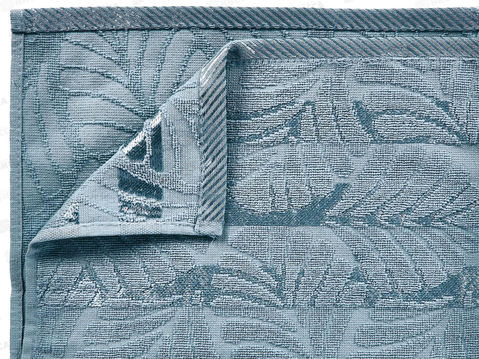 Полотенце махровое 70*130 LuxoR Флора серо-голубой