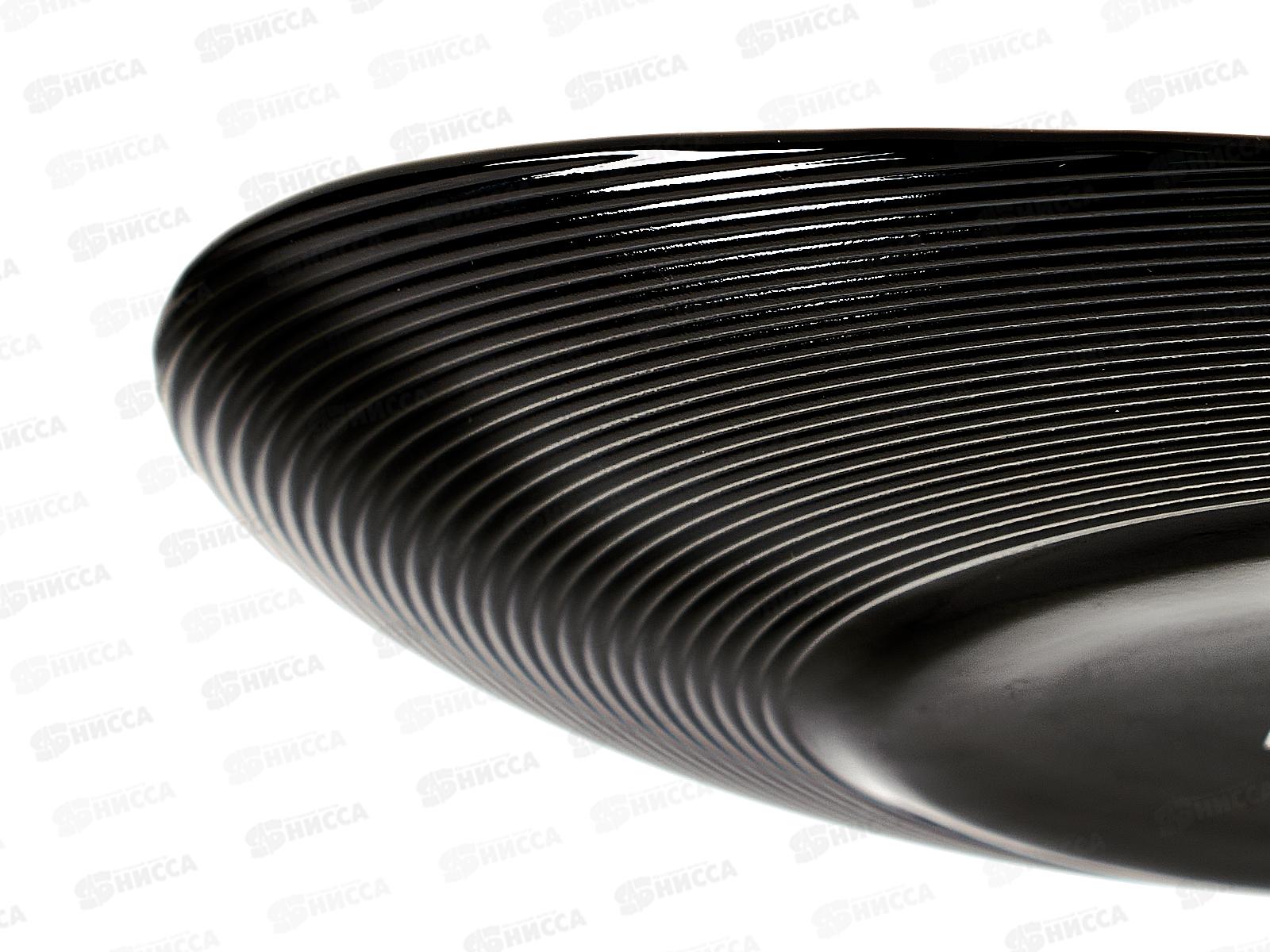 Тарелка плоская овальная 21,5*17,7см Черный 10ч-то8,5 *6/48