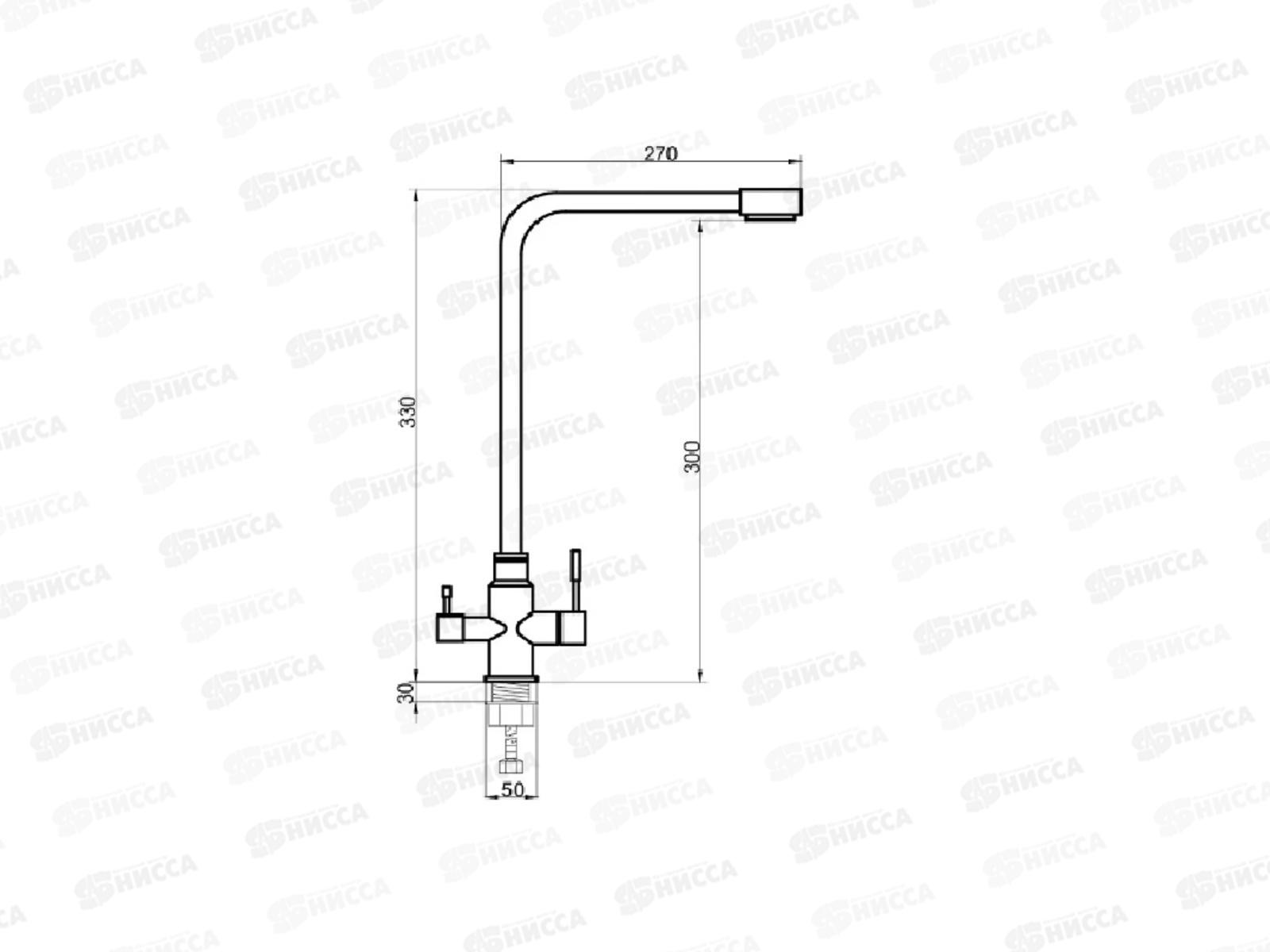 Смеситель для кухни с переключатилем для питьевой воды, SUS125BL-017F-015