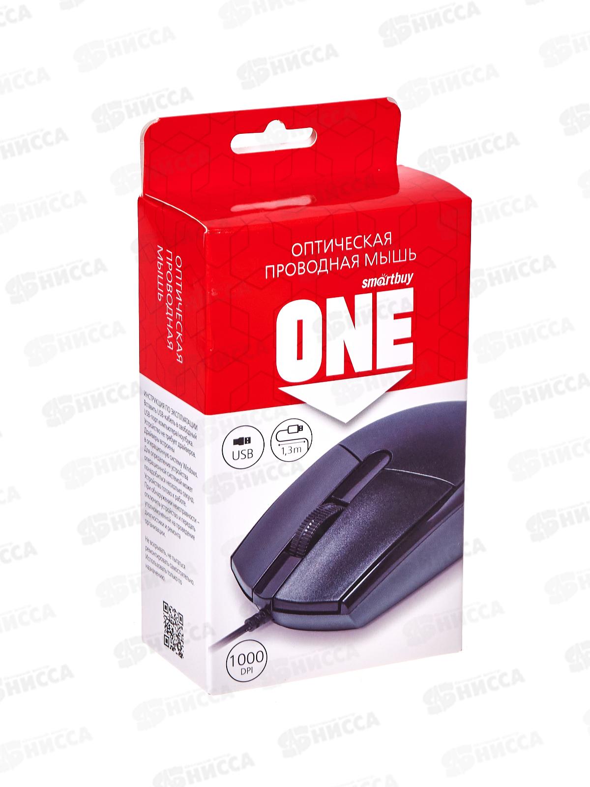 Мышь SmartBuy ONE 212-K проводная, черн. (SBM-212-K) *100