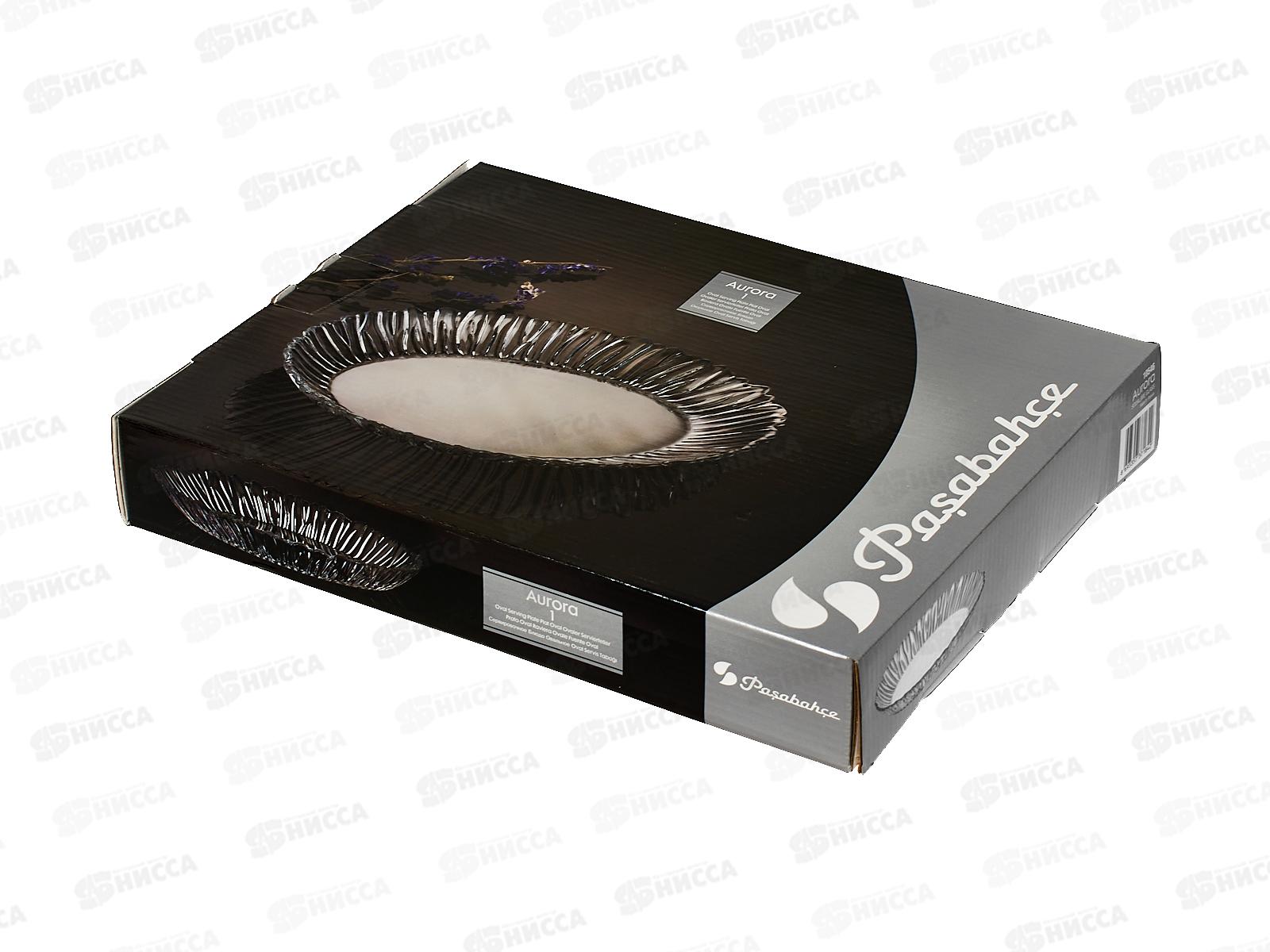 Блюдо Аврора 330*250мм из упроч.стекла 10546